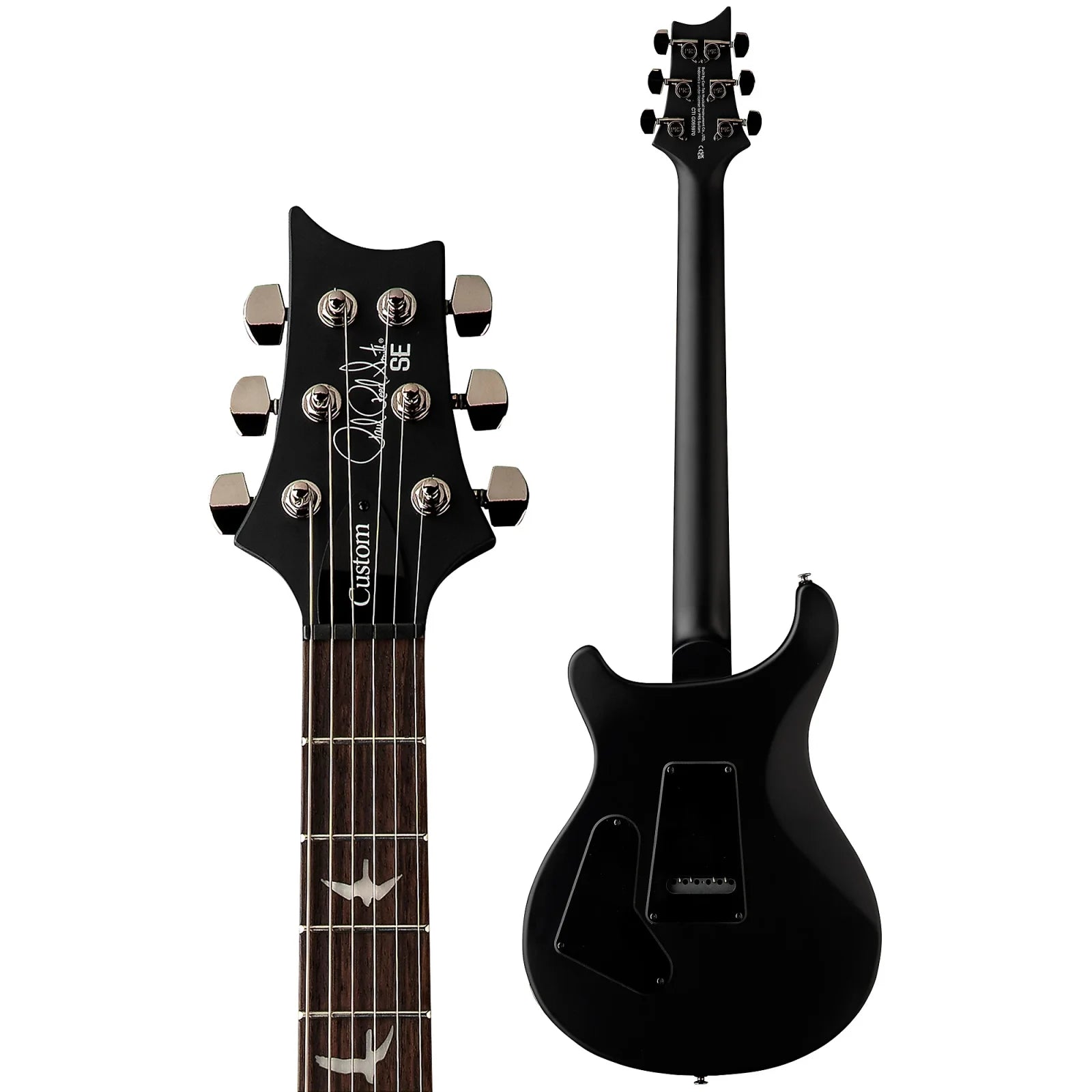 PRS SE "Exotic" Custom 24-08 Poplar Burl Electric Guitar - Charcoal Cherry Midnight Burst with Gig Bag