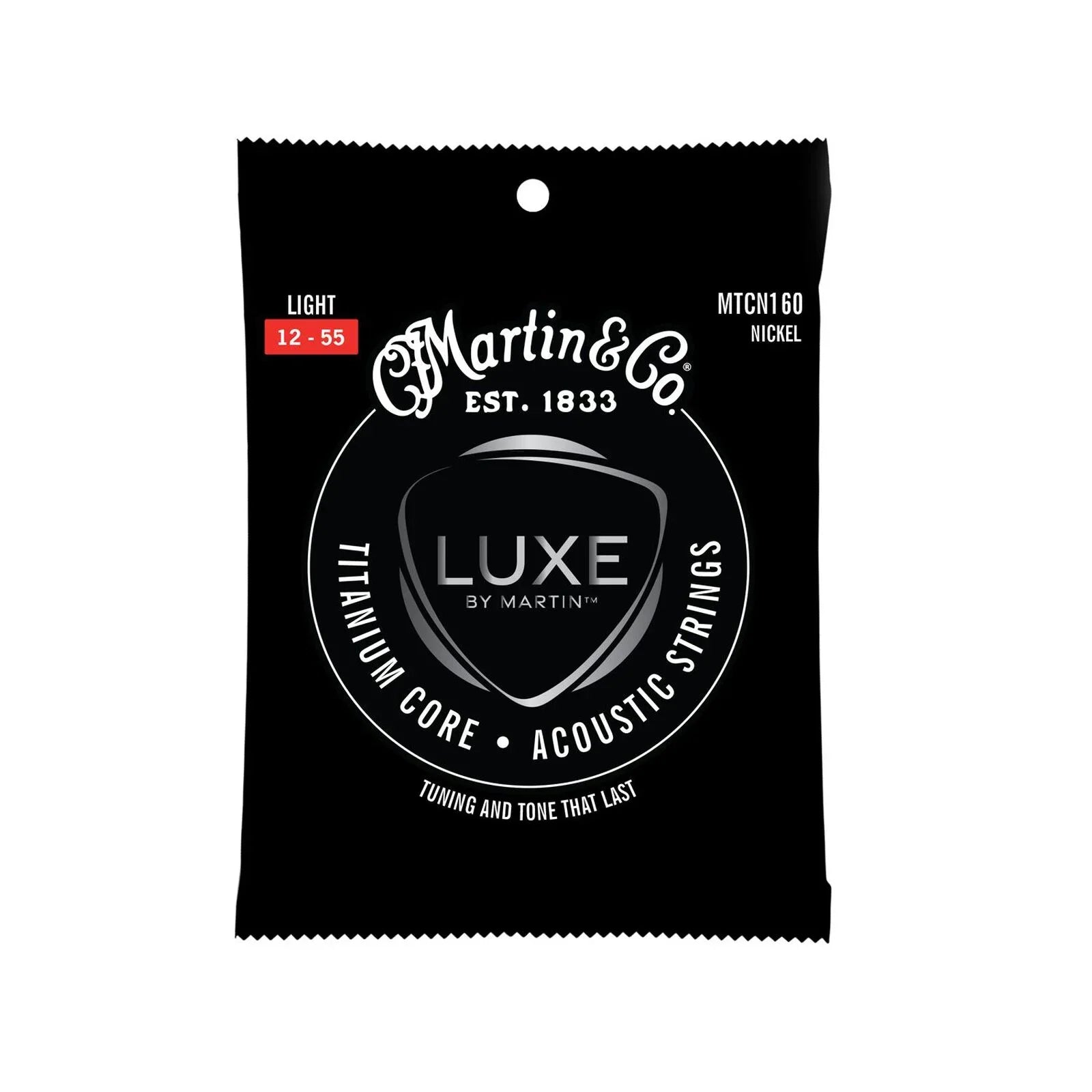 Martin MTCN160 Luxe Titanium Core Acoustic Guitar Strings 12-55