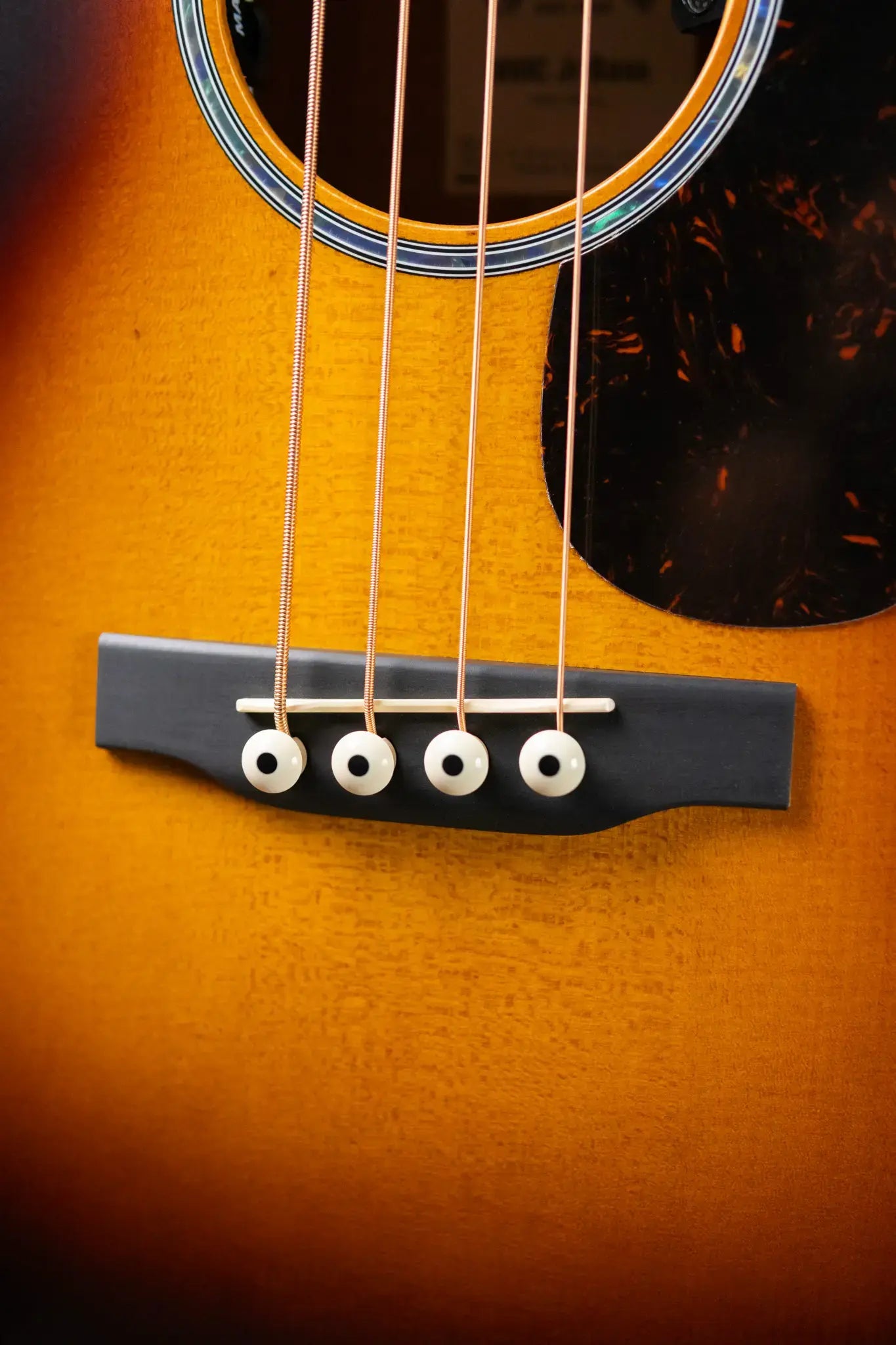 Martin 000C Jr-E Acoustic/Electric Bass - Burst with Gig Bag