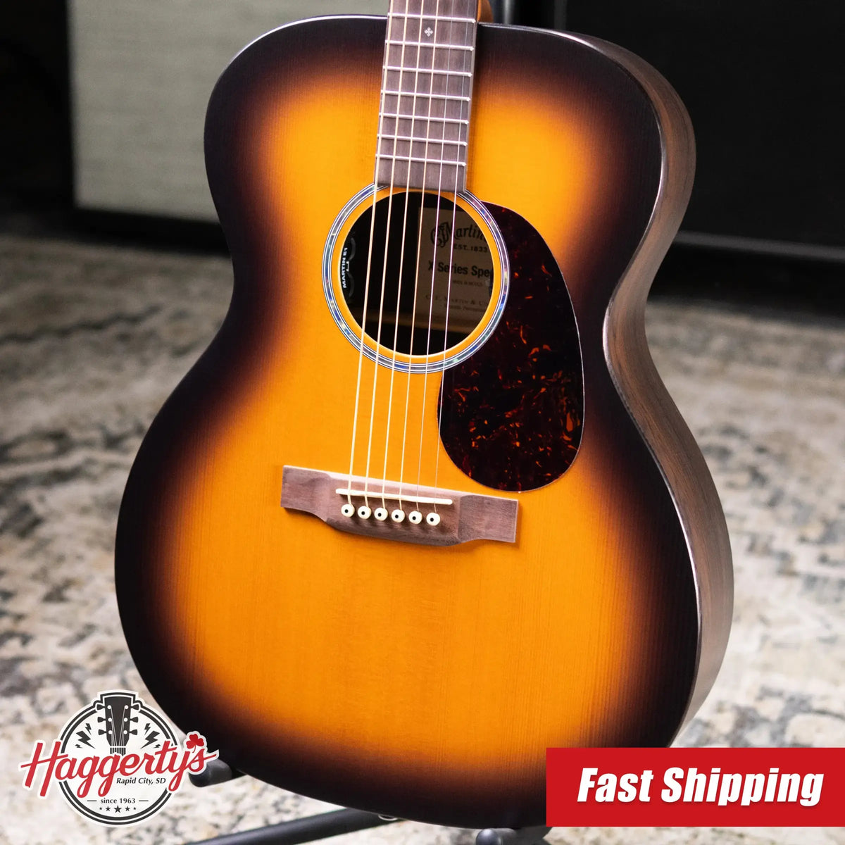 Martin 000-X2E Brazilian Special Acoustic/Electric Guitar - Burst with Gig Bag