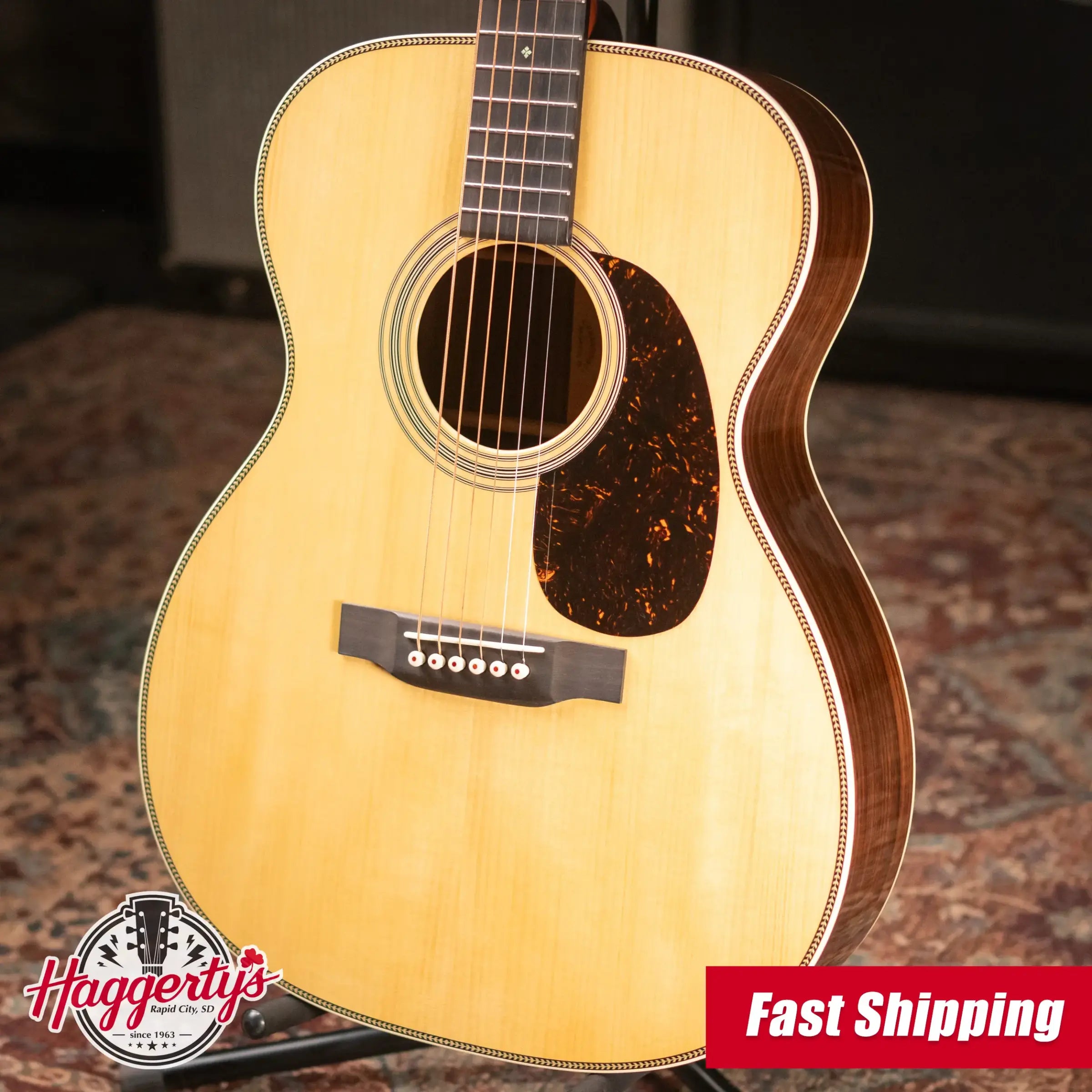 Martin Custom 000 Auditorium Rosewood Acoustic Guitar with Hardshell Case - Used