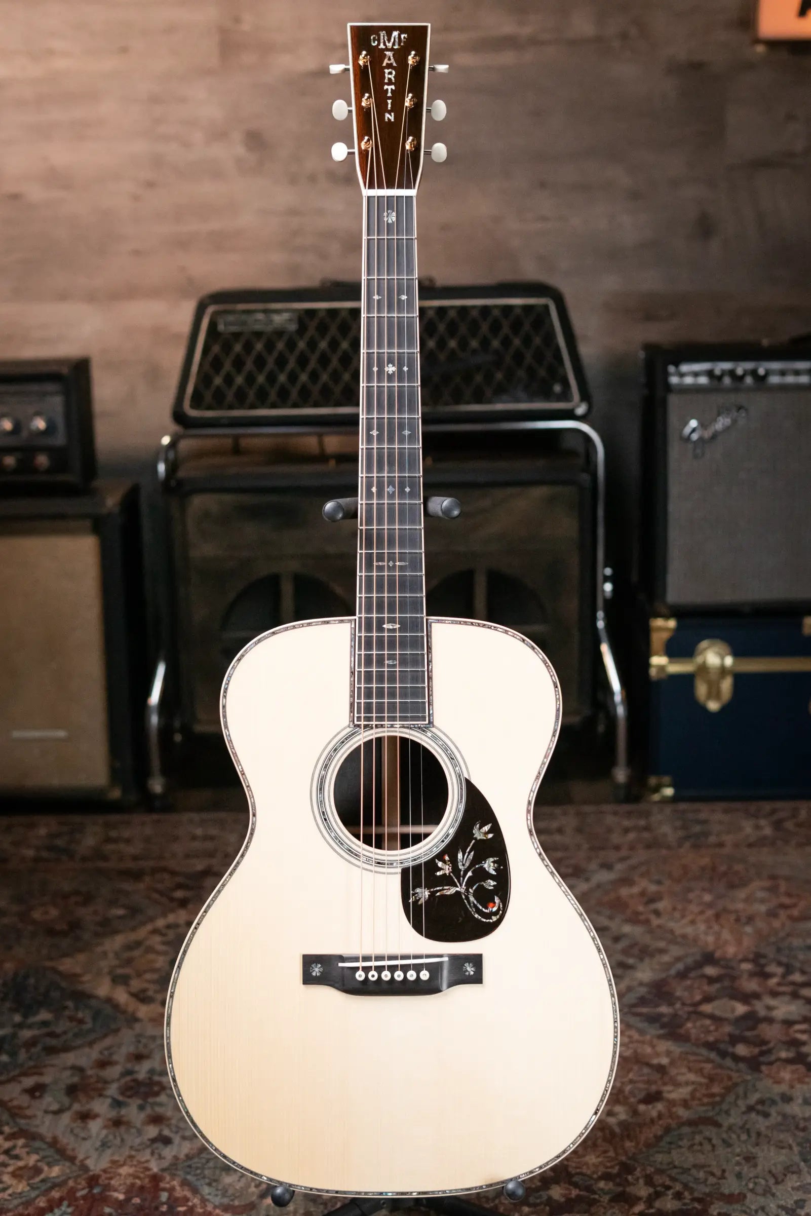 Martin Custom Shop Style 45 OM-14F Acoustic Guitar - Brazilian Rosewood/Adirondack Spruce with Hardshell Case