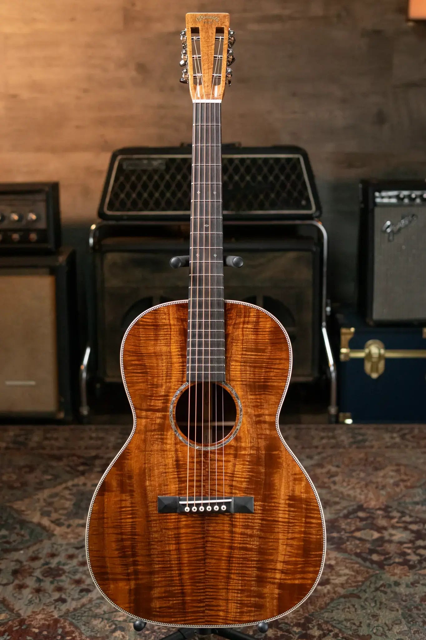 Martin Custom 000-12F Acoustic - Exceptional Figured Koa (Back, Sides and Top), Natural with Hardshell Case