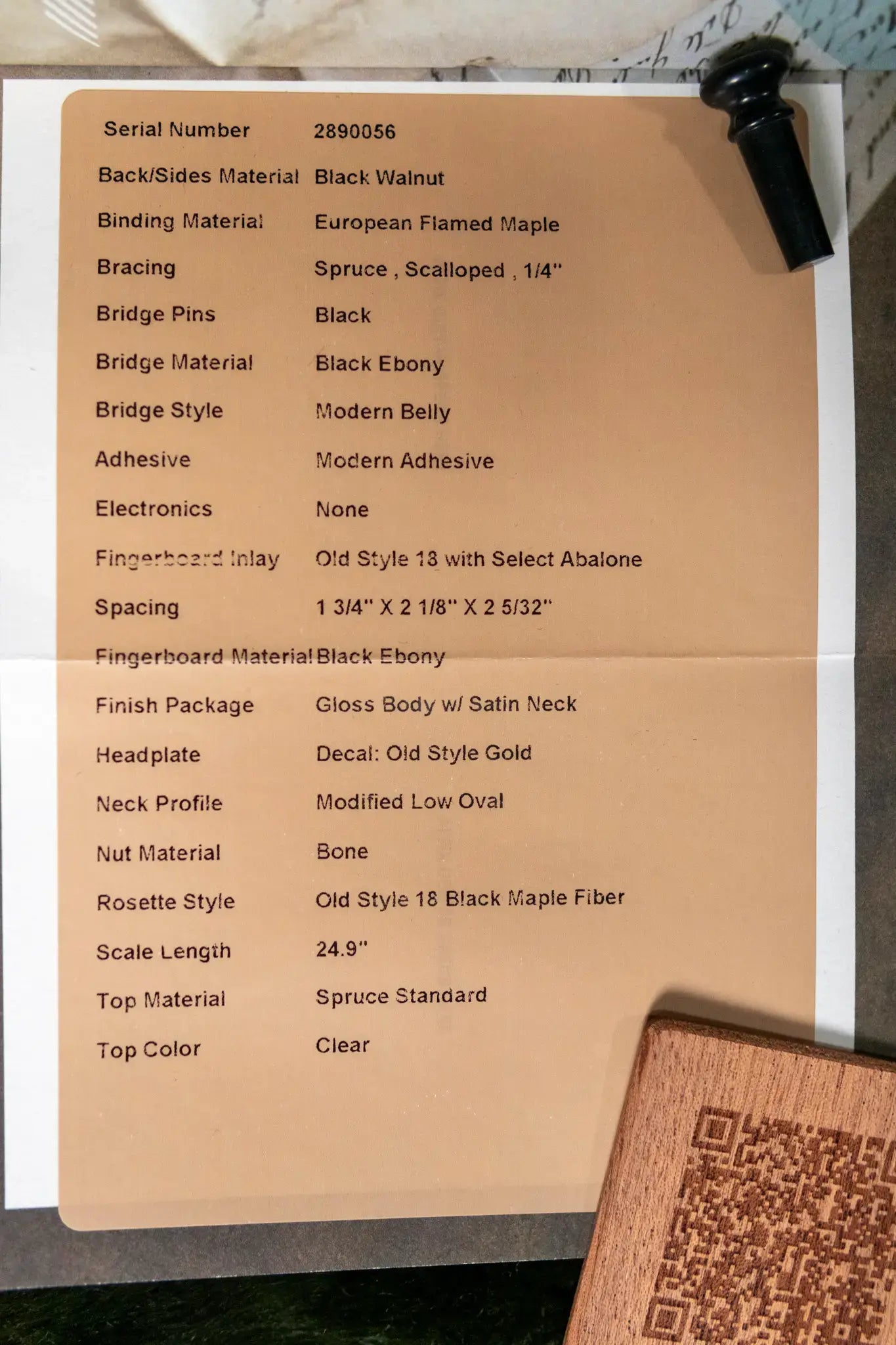 Martin Custom Shop 000 Acoustic Guitar - Black Walnut with Hardshell Case