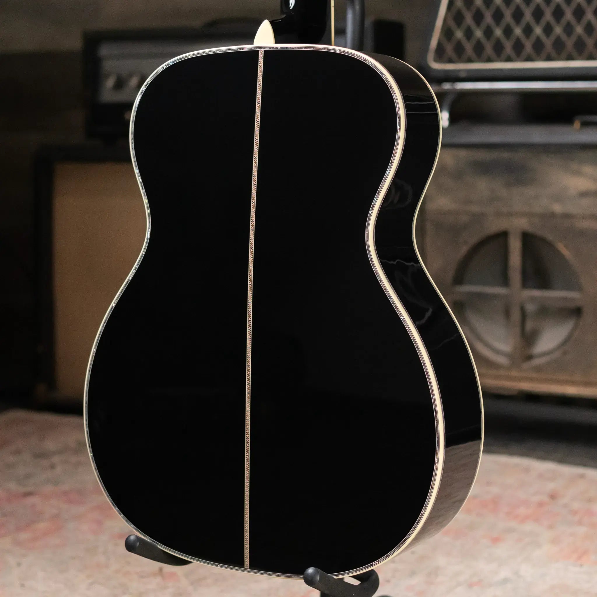 Martin Custom Style 45 000 Acoustic Guitar - East Indian Rosewood/Premium Spruce, Black with Hardshell Case