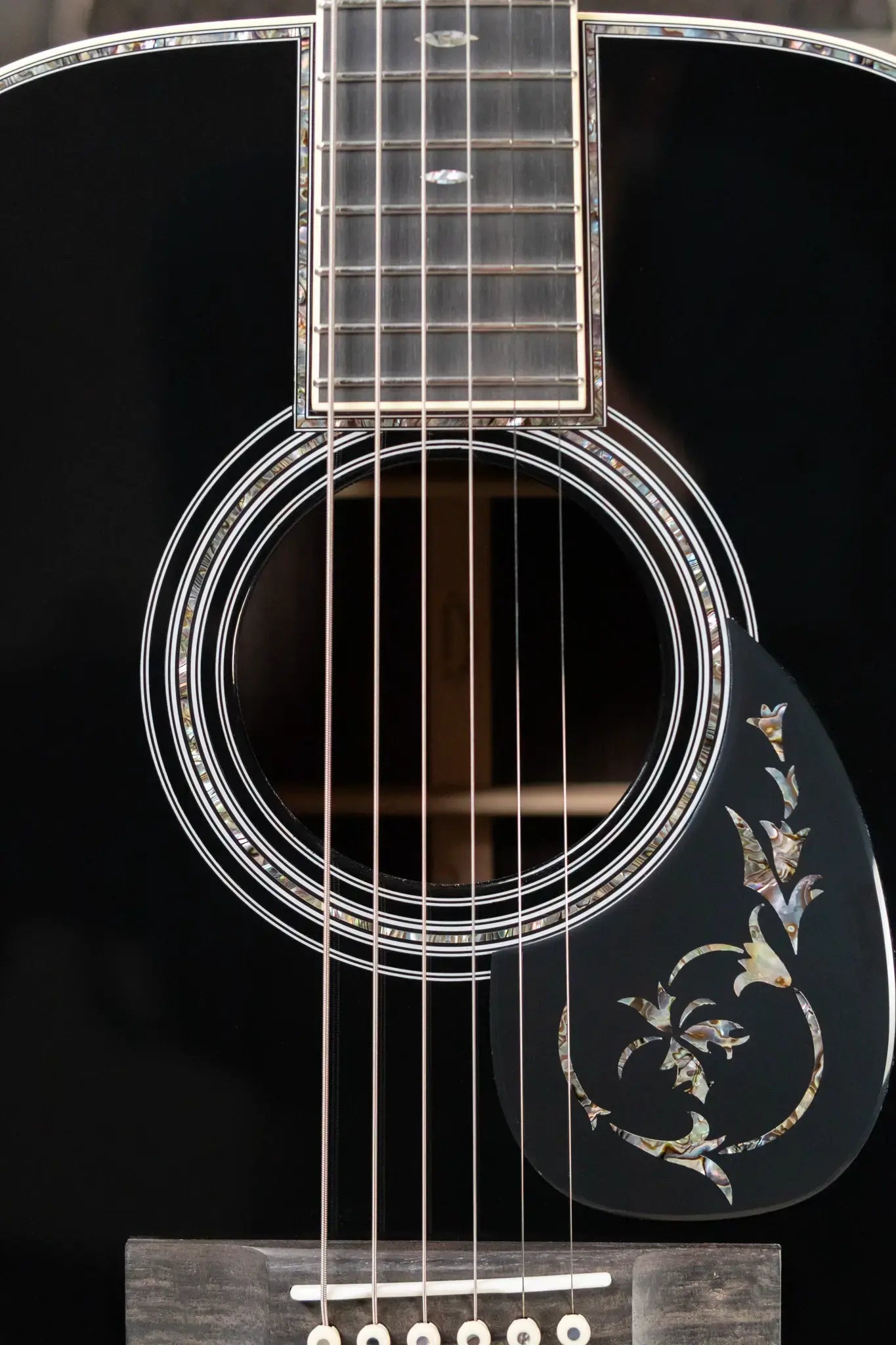 Martin Custom Style 45 000 Acoustic Guitar - East Indian Rosewood/Premium Spruce, Black with Hardshell Case