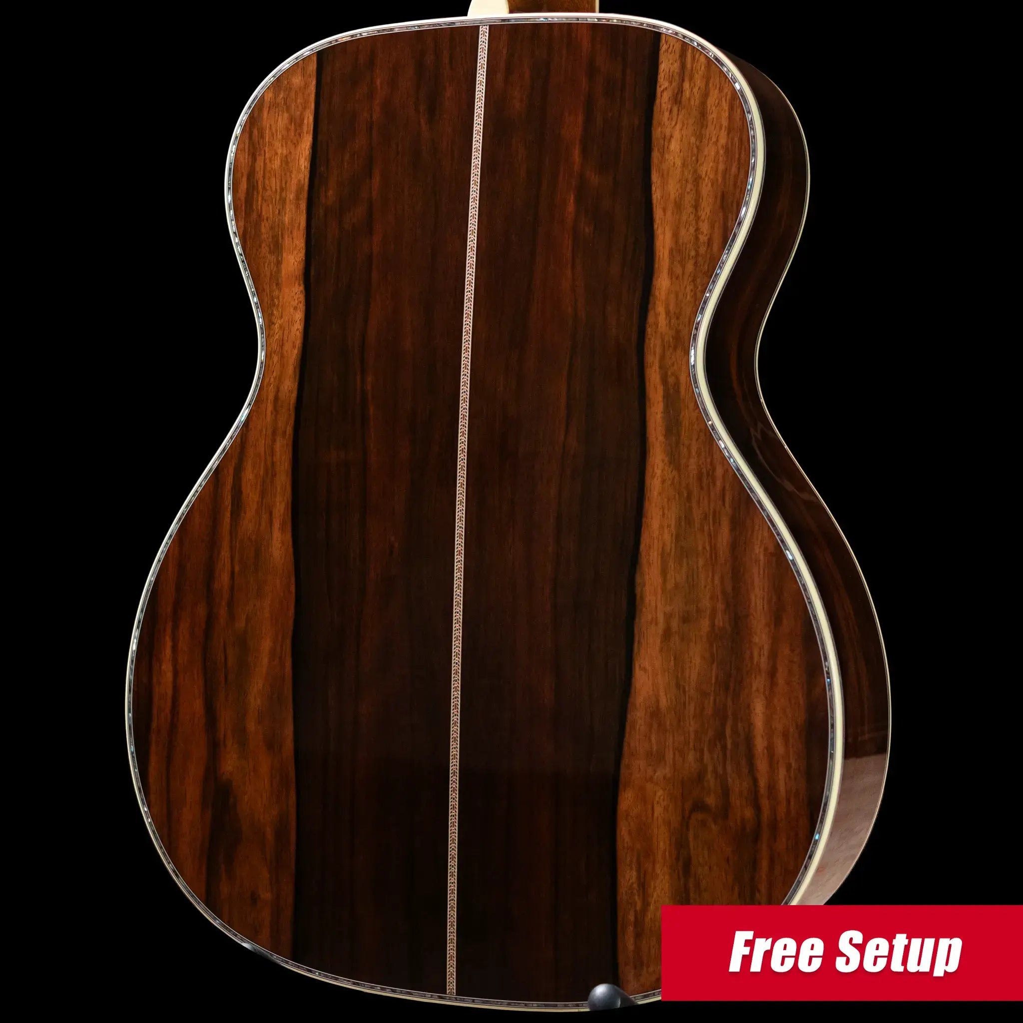 Martin Custom Shop Style 45 OM-14F Acoustic Guitar - Macassar Ebony/Premium Spruce with Hardshell Case