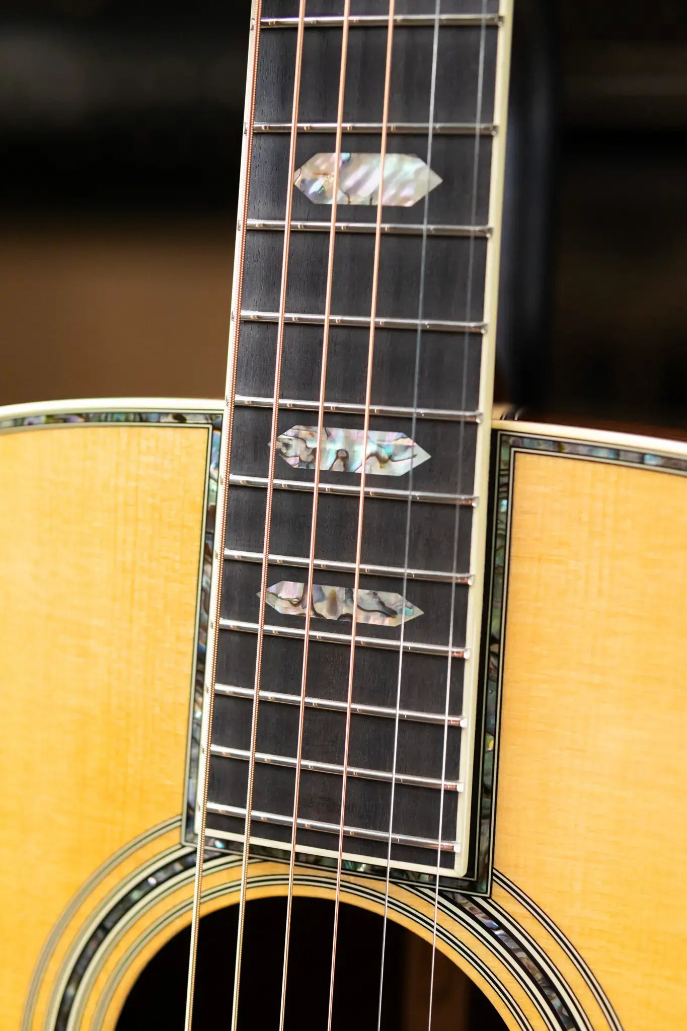 Martin Custom Shop Style 45 OM-14F Acoustic Guitar - Macassar Ebony/Premium Spruce with Hardshell Case
