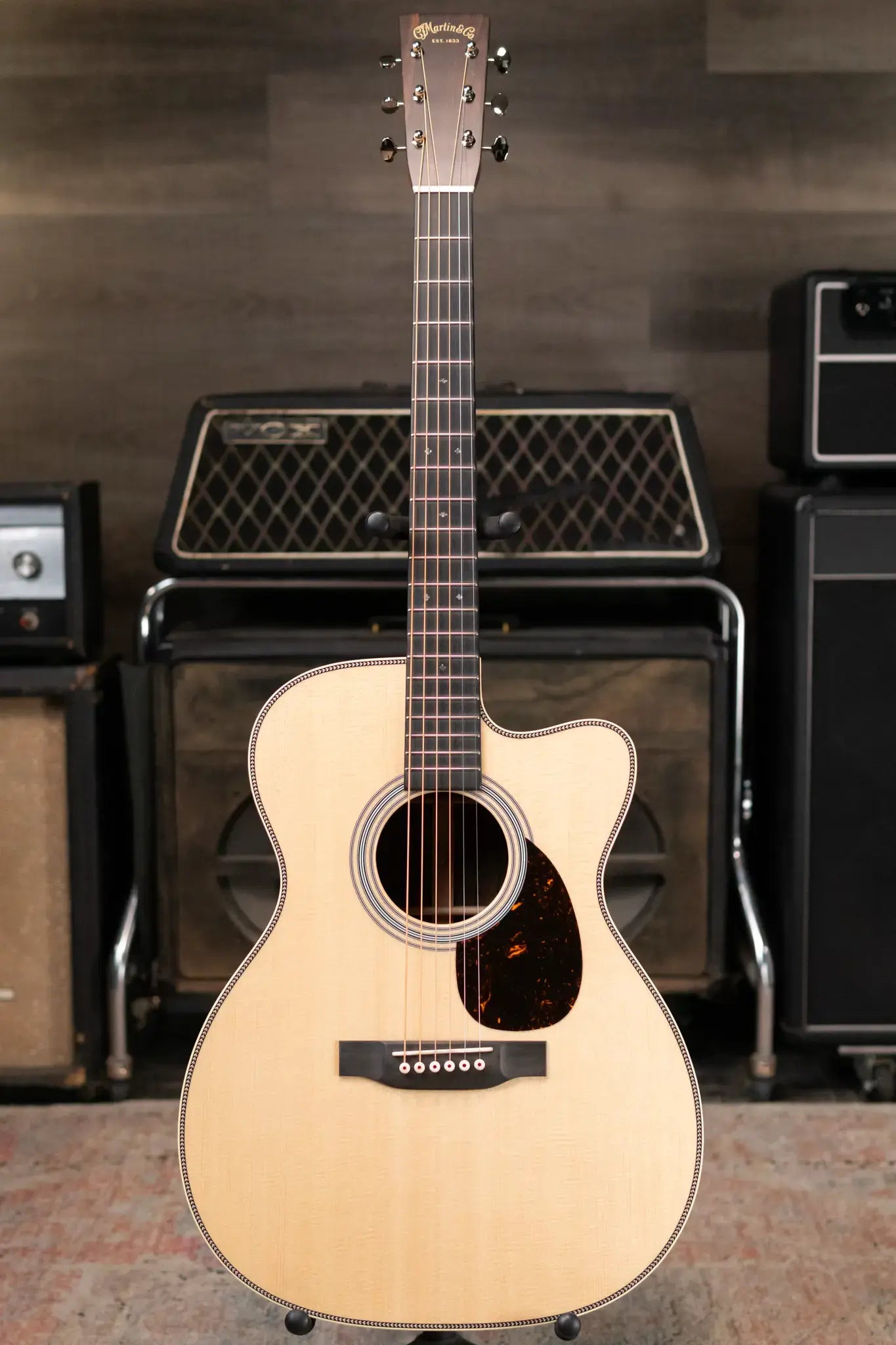 Martin Custom Shop Style 28 OM-14F Acoustic Guitar - Ziricote/Spruce with Hardshell Case