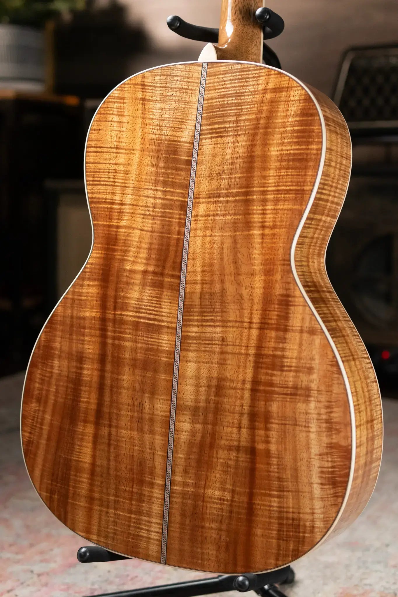 Martin Custom Style 45 000 Acoustic Guitar - Highly Flamed Koa (Back, Sides and Top), Natural with Hardshell Case