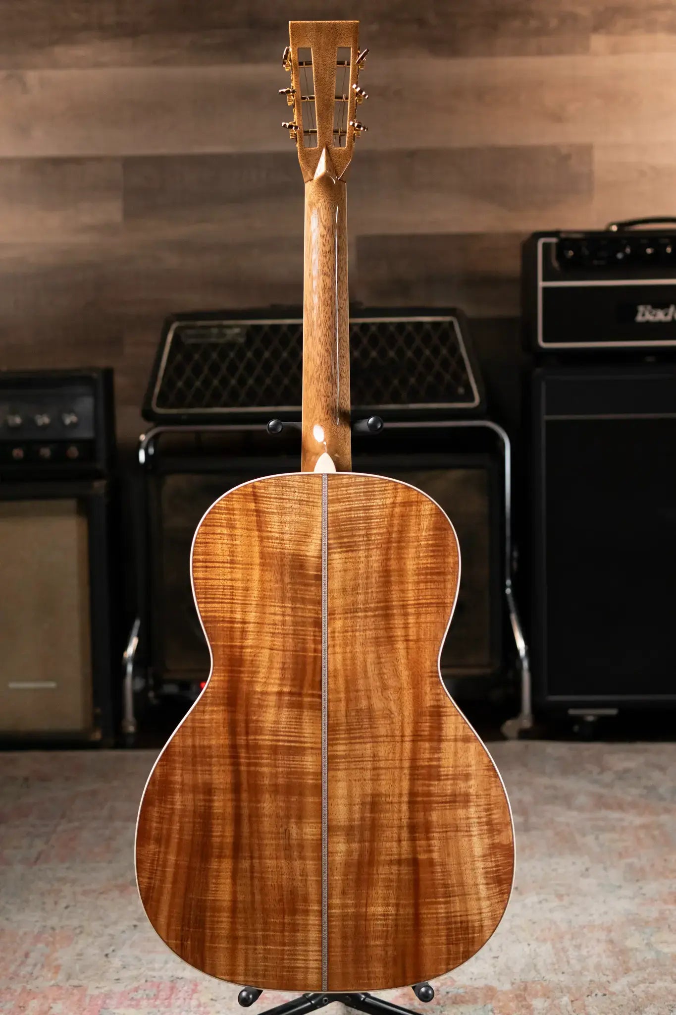 Martin Custom Style 45 000 Acoustic Guitar - Highly Flamed Koa (Back, Sides and Top), Natural with Hardshell Case