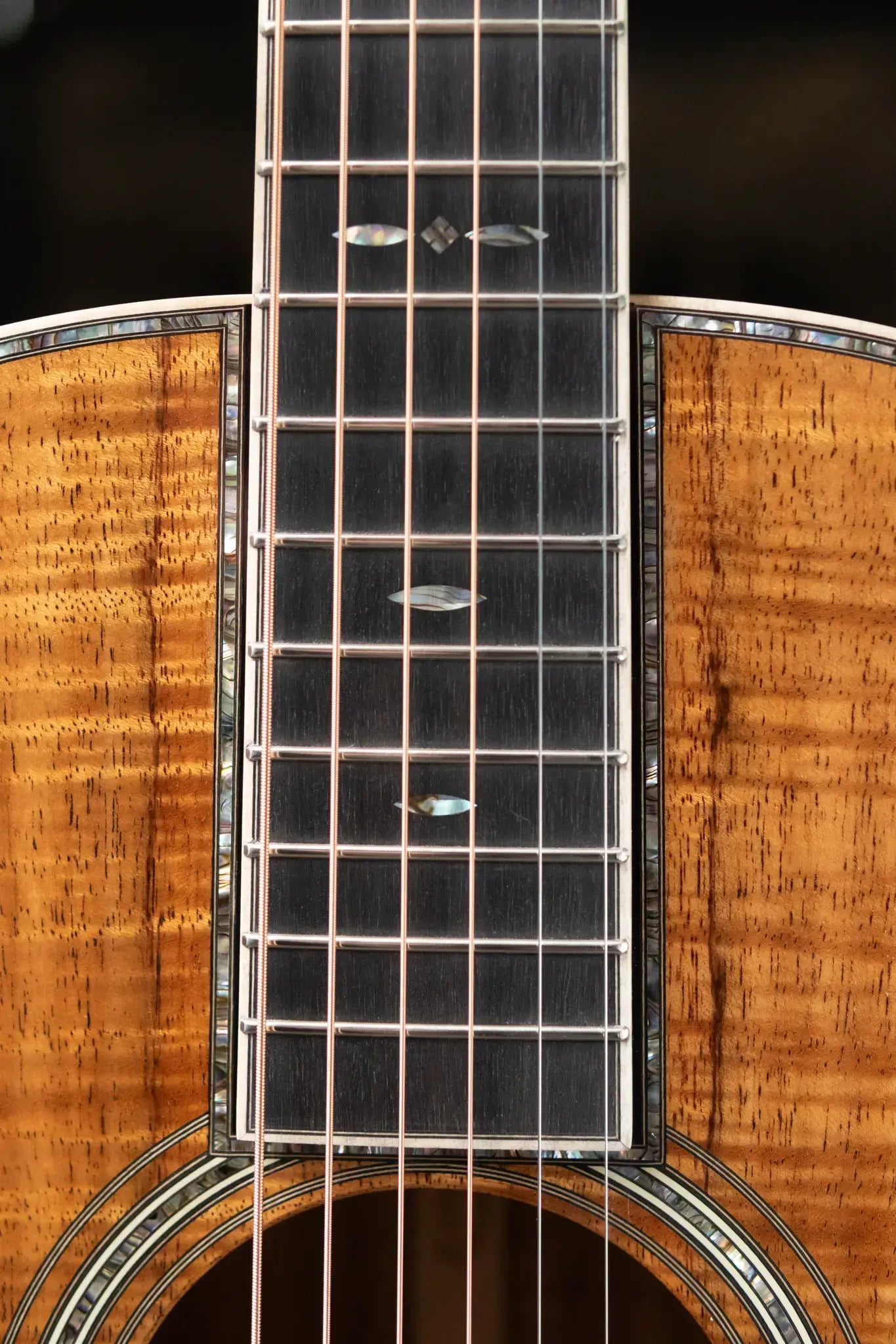 Martin Custom Style 45 000 Acoustic Guitar - Highly Flamed Koa (Back, Sides and Top), Natural with Hardshell Case