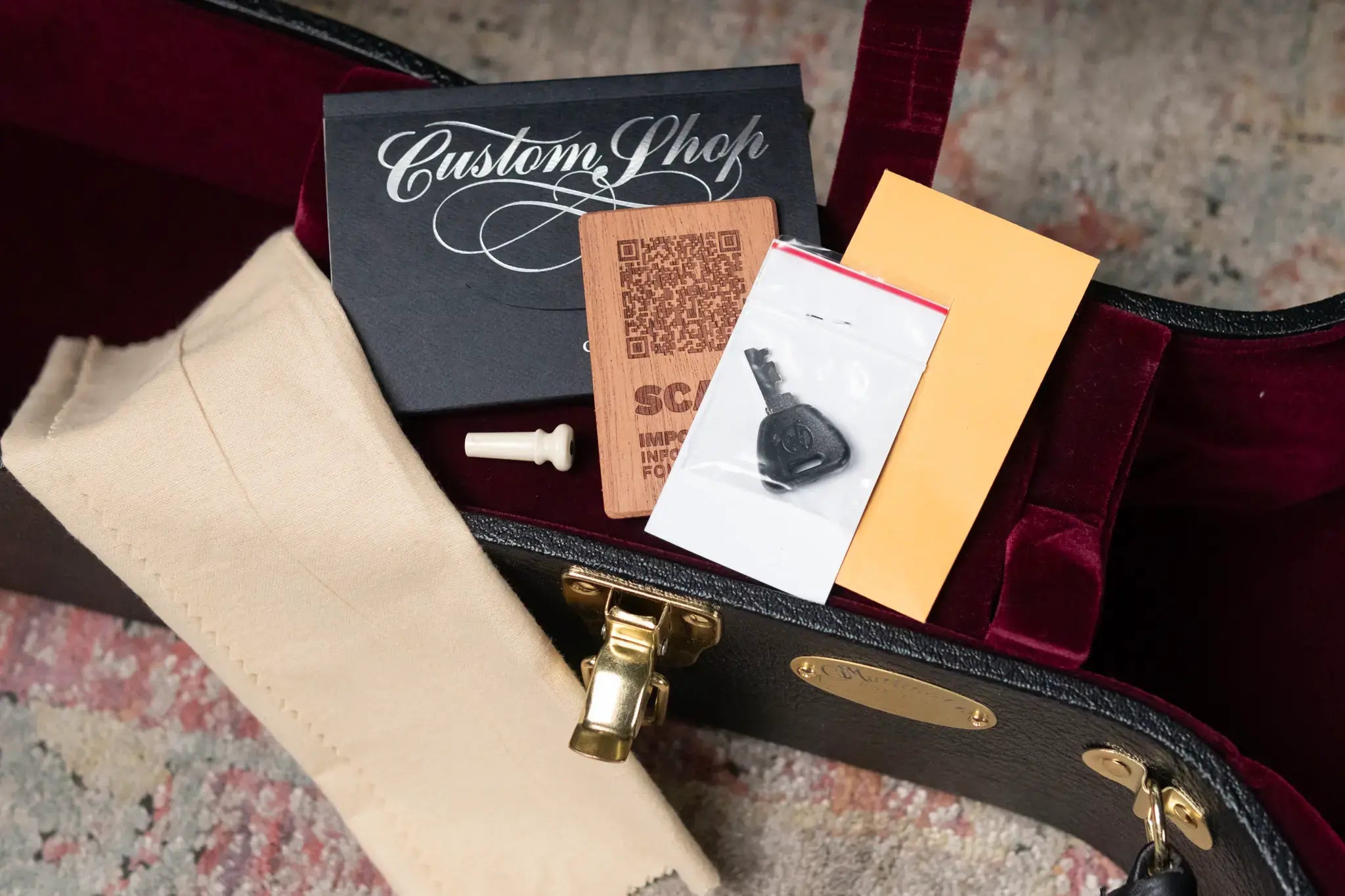 Martin Custom Style 45 000 Acoustic Guitar - Highly Flamed Koa (Back, Sides and Top), Natural with Hardshell Case