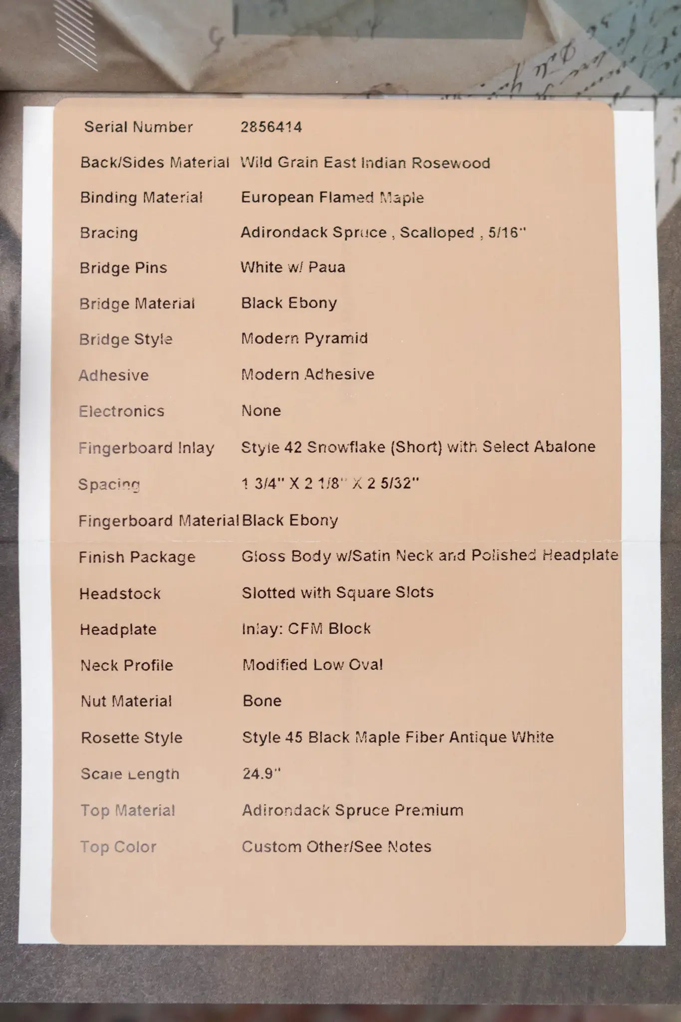 Martin Custom Shop Style 42 000-12F Acoustic Guitar - Wild Grain East Indian Rosewood/Adirondack Spruce with Hardshell Case