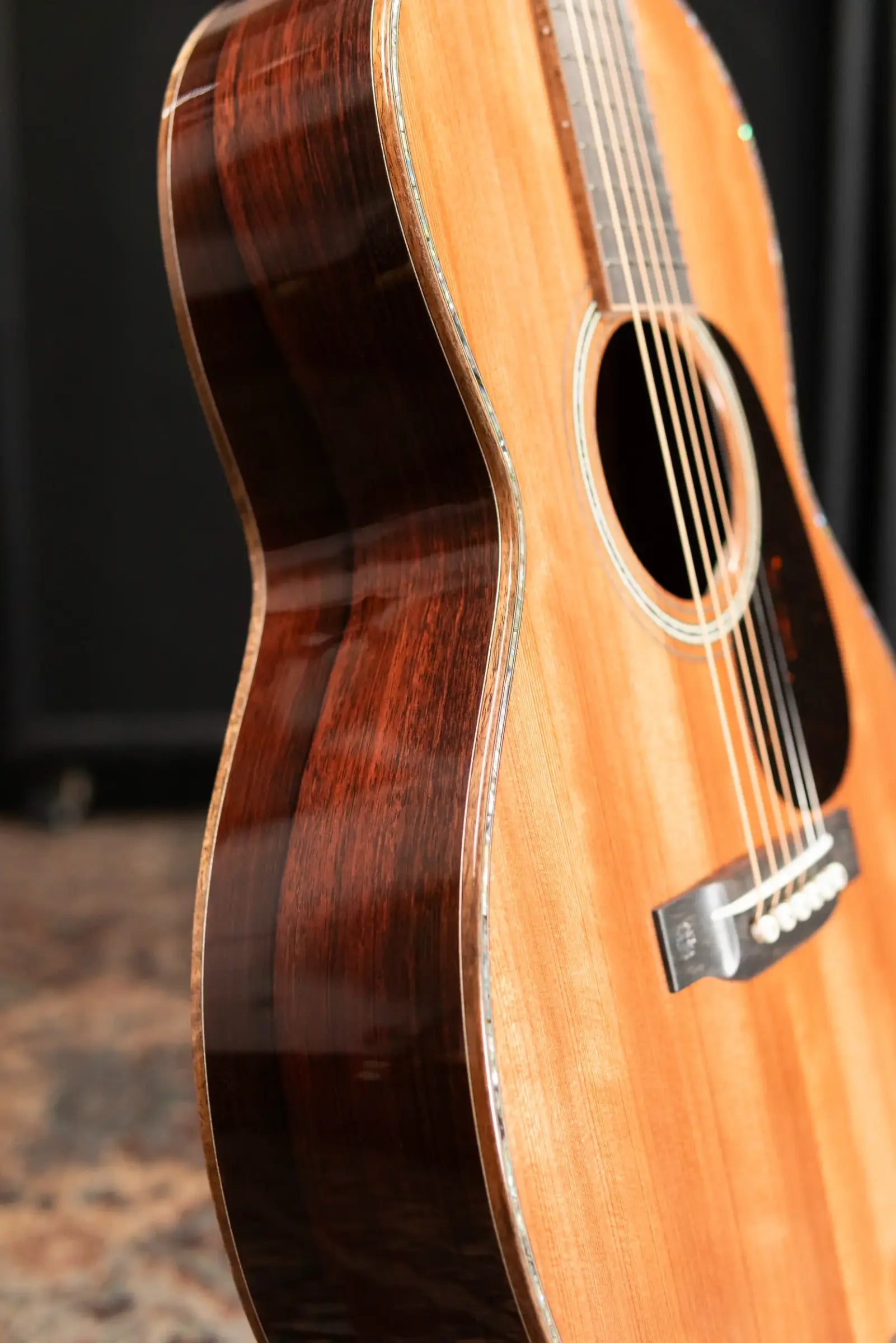 Martin Custom Style 45 00 Acoustic Guitar - Premium Sinker Redwood/Striped Macassar Ebony with Hardshell Case
