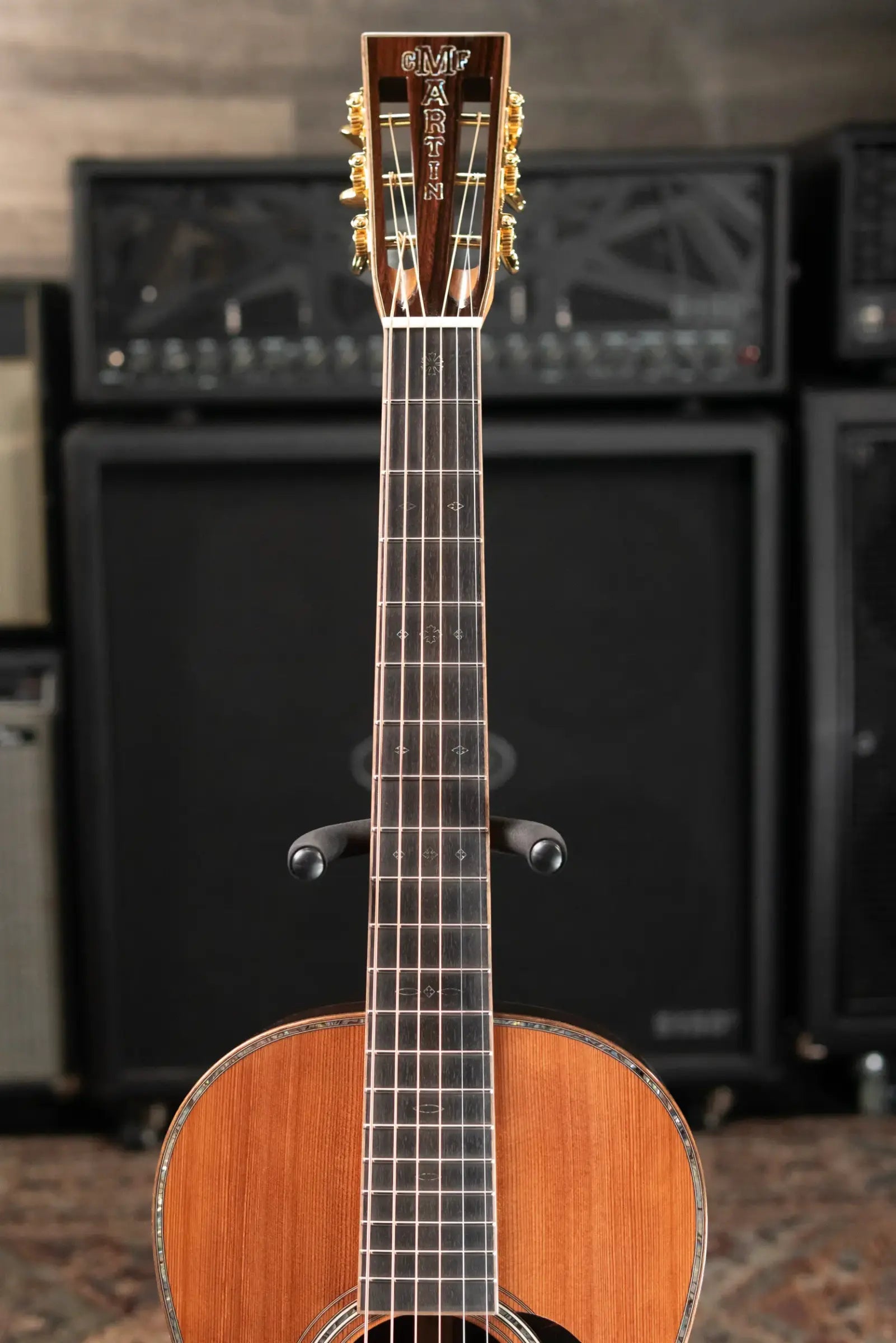 Martin Custom Style 45 00 Acoustic Guitar - Premium Sinker Redwood/Striped Macassar Ebony with Hardshell Case