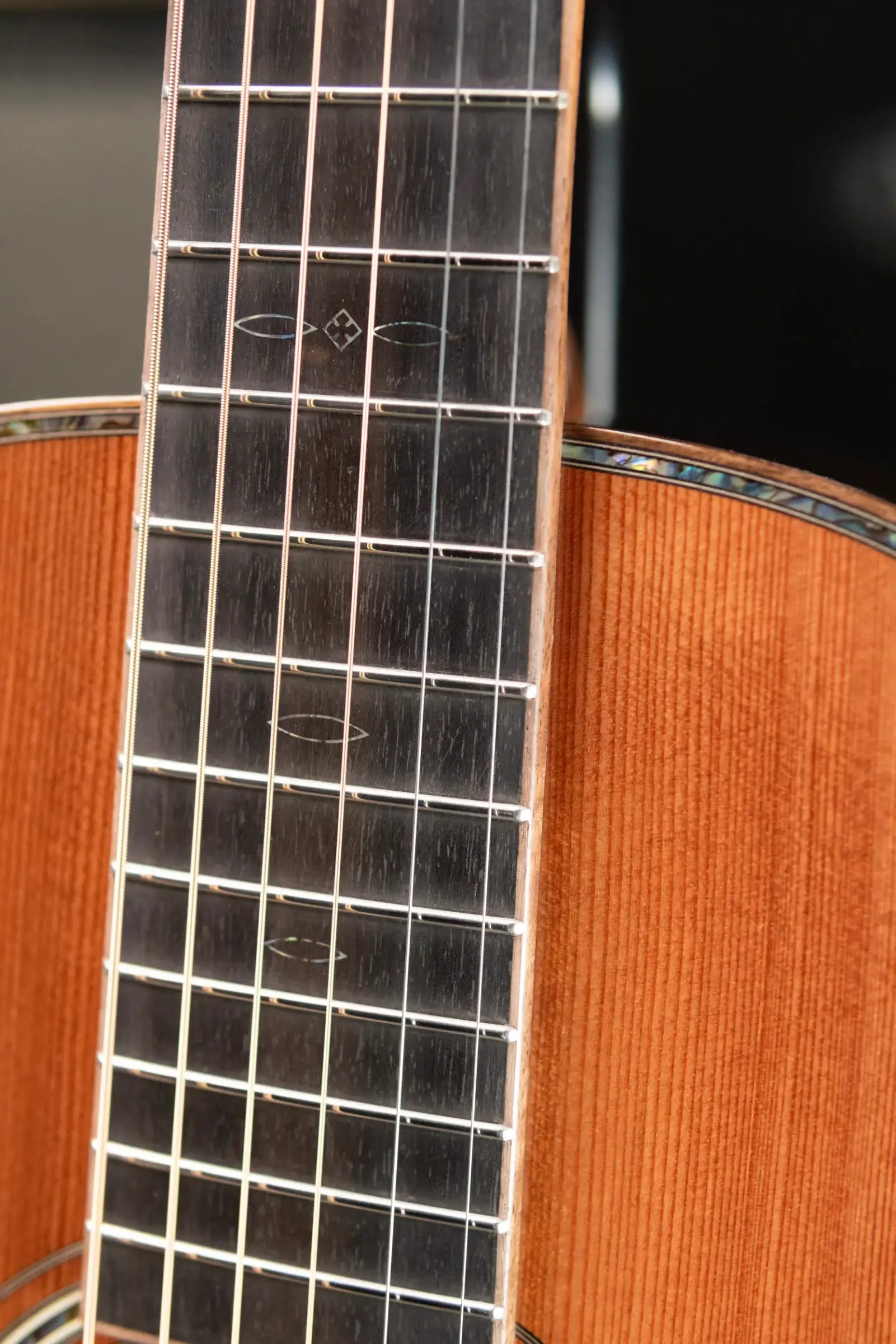 Martin Custom Style 45 00 Acoustic Guitar - Premium Sinker Redwood/Striped Macassar Ebony with Hardshell Case