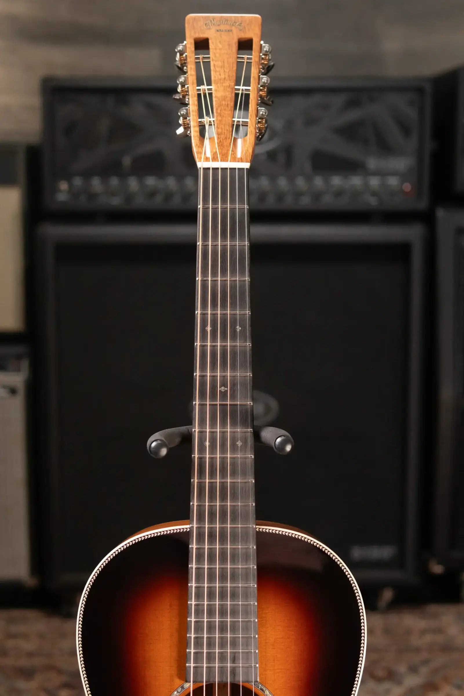 Martin Custom Style 00 Acoustic Guitar - Flamed Mahogany/Western Red Cedar, 1935 Sunburst with Hardshell Case