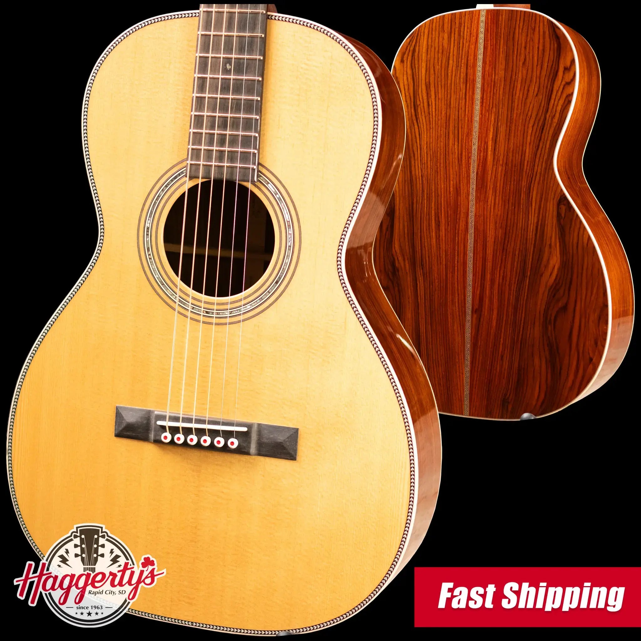 Martin Custom Shop 0 12-Fret Acoustic Guitar - Guatemalan Rosewood with Hardshell Case