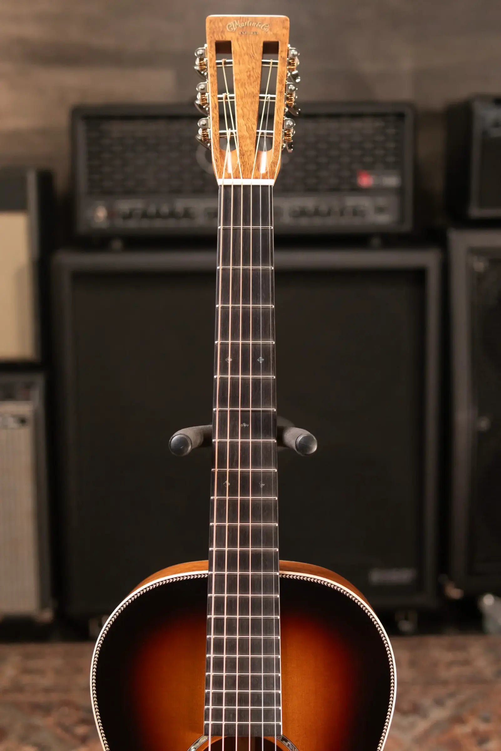 Martin Custom Shop 0 12-Fret Flamed Mahogany Acoustic Guitar - 1935 Sunburst with Hardshell Case