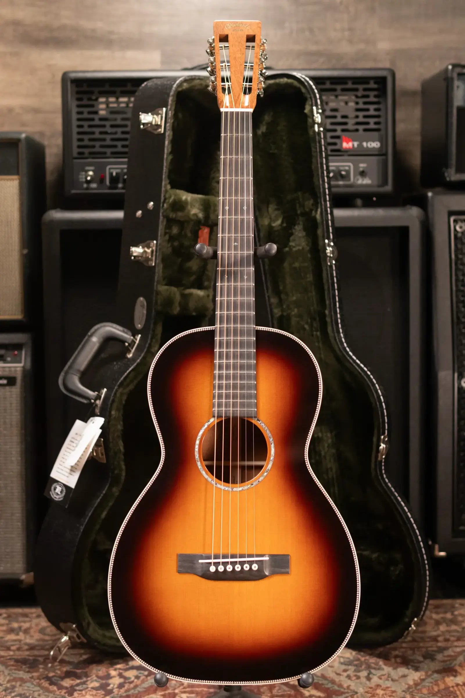 Martin Custom Shop 0 12-Fret Flamed Mahogany Acoustic Guitar - 1935 Sunburst with Hardshell Case