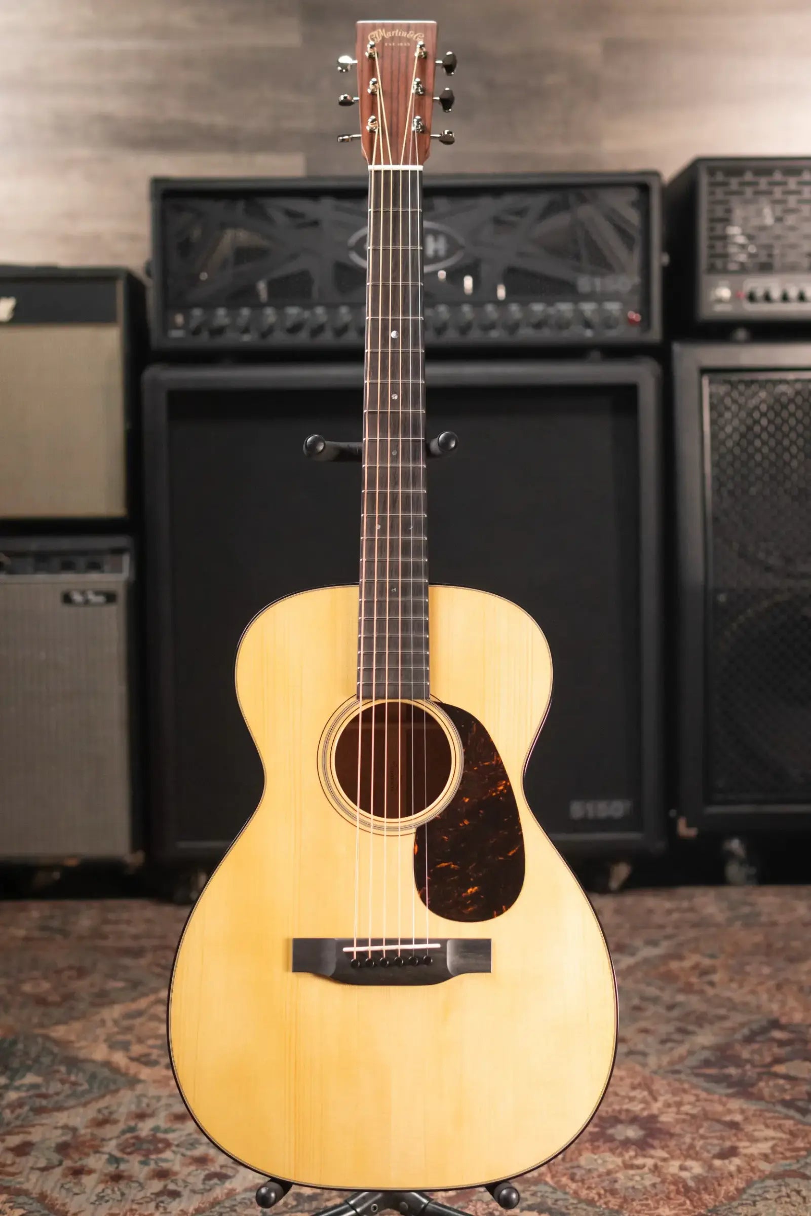 Martin Custom Style 18 0 Acoustic Guitar - Mahogany/Adirondack Spruce, Aging Toner with Hardshell Case
