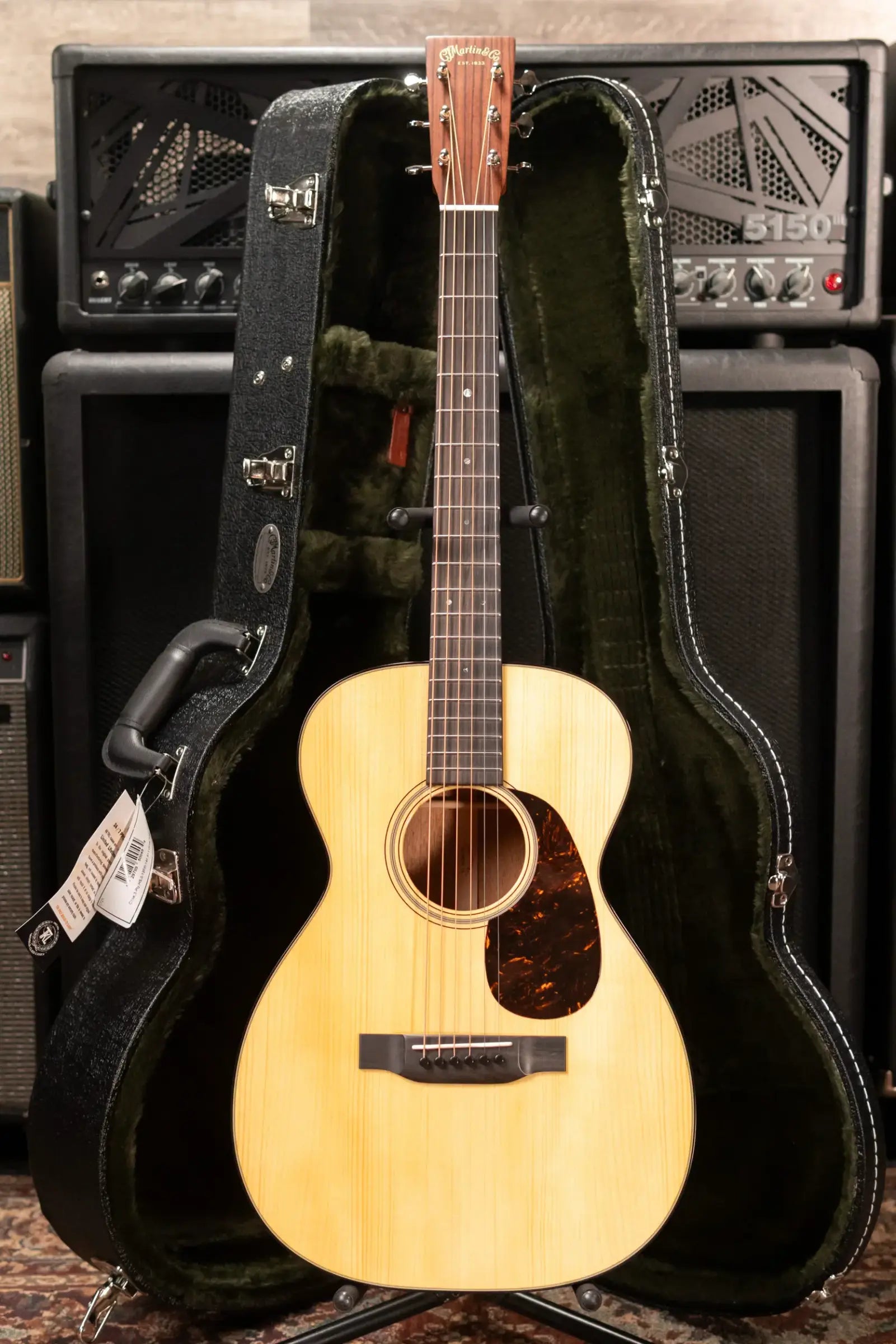 Martin Custom Style 18 0 Acoustic Guitar - Mahogany/Adirondack Spruce, Aging Toner with Hardshell Case