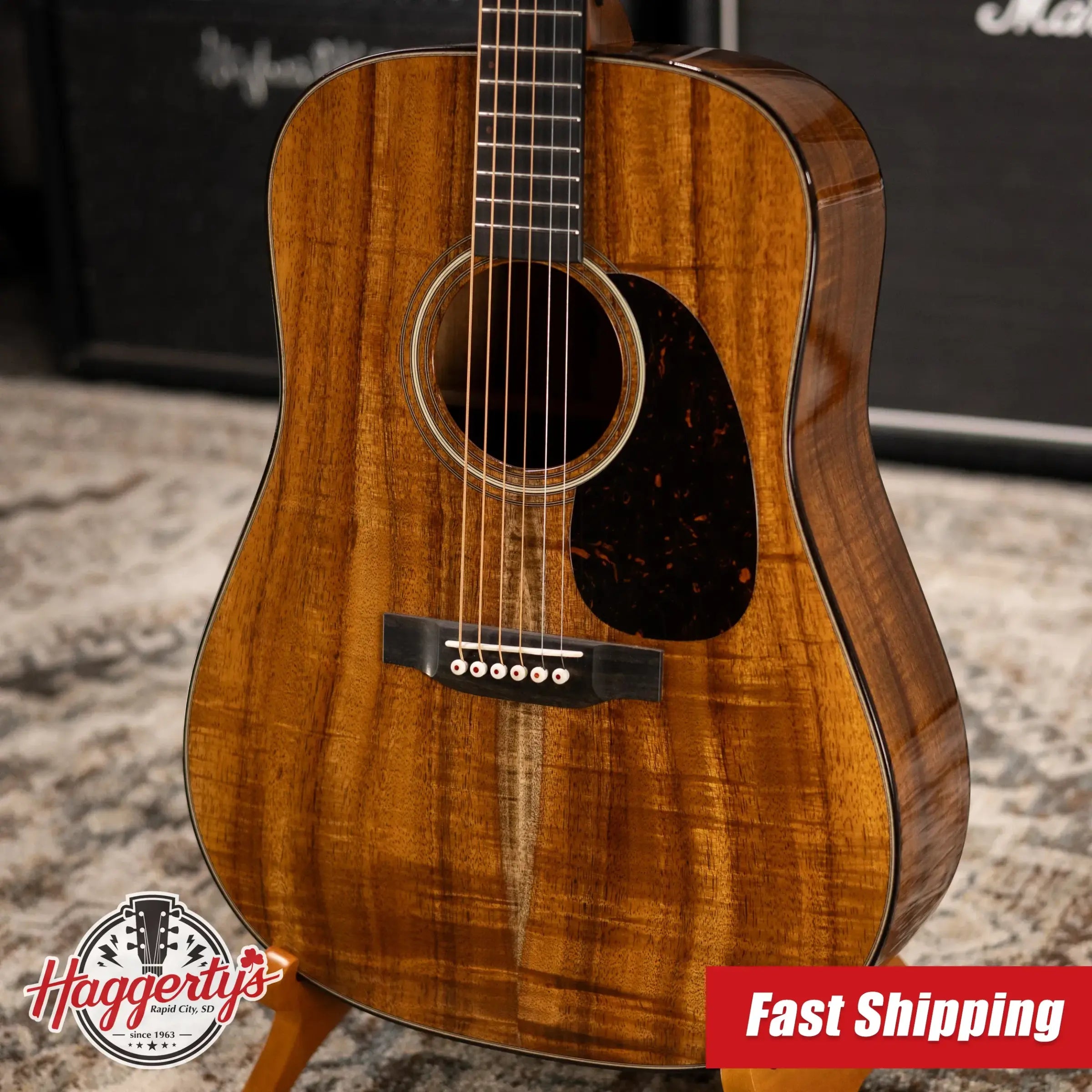 Martin Custom Shop D-14F Dreadnought Acoustic Guitar - Exceptional Figured Koa Back and Sides with Hardshell Case - Used