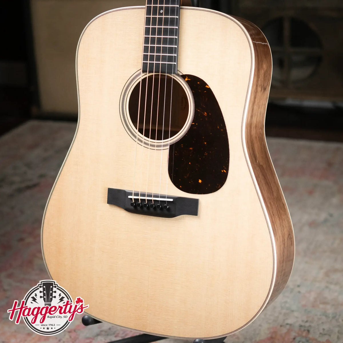 Martin Custom Shop Dreadnought Acoustic Guitar - Black Walnut with Hardshell Case