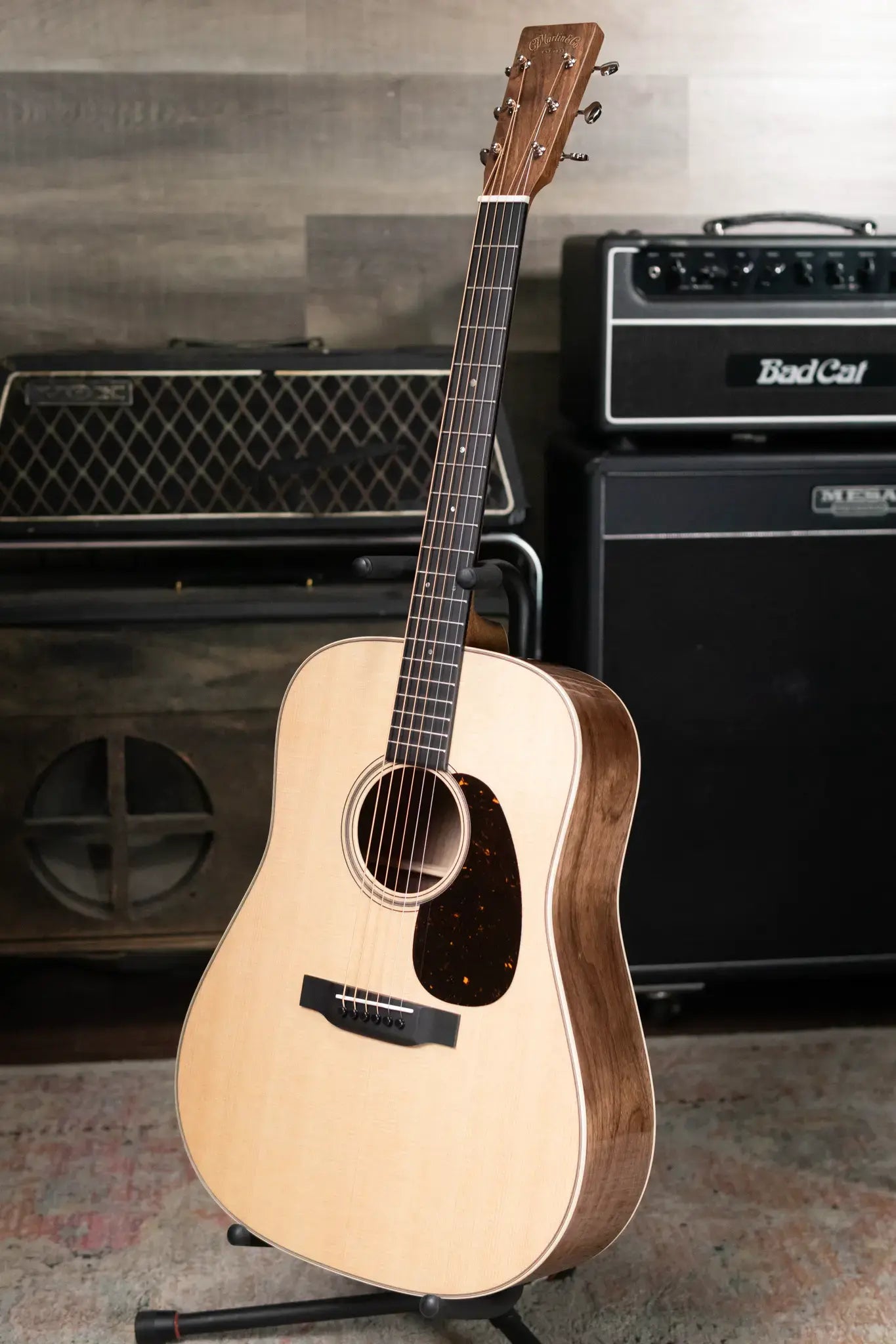 Martin Custom Shop Dreadnought Acoustic Guitar - Black Walnut with Hardshell Case