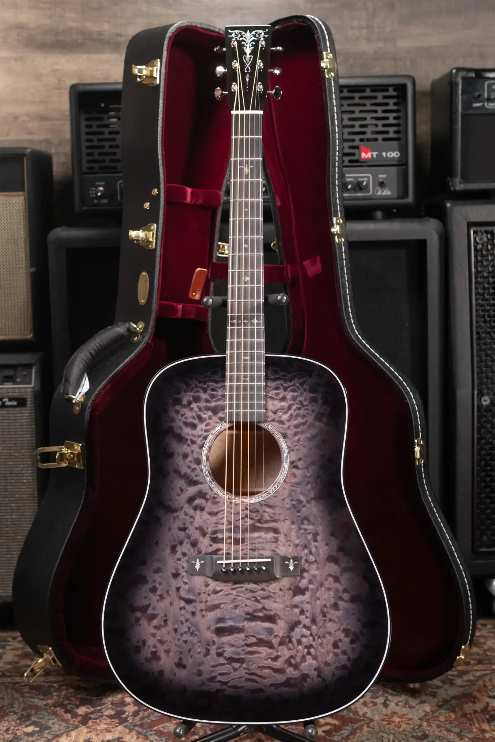 Martin Custom Shop Style 45 D-14F Acoustic Guitar - Deep Quilted Maple with Hardshell Case