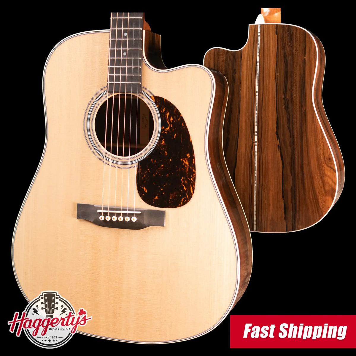 Martin Custom Shop Dreadnought Acoustic Guitar - Ziricote with Hardshell Case