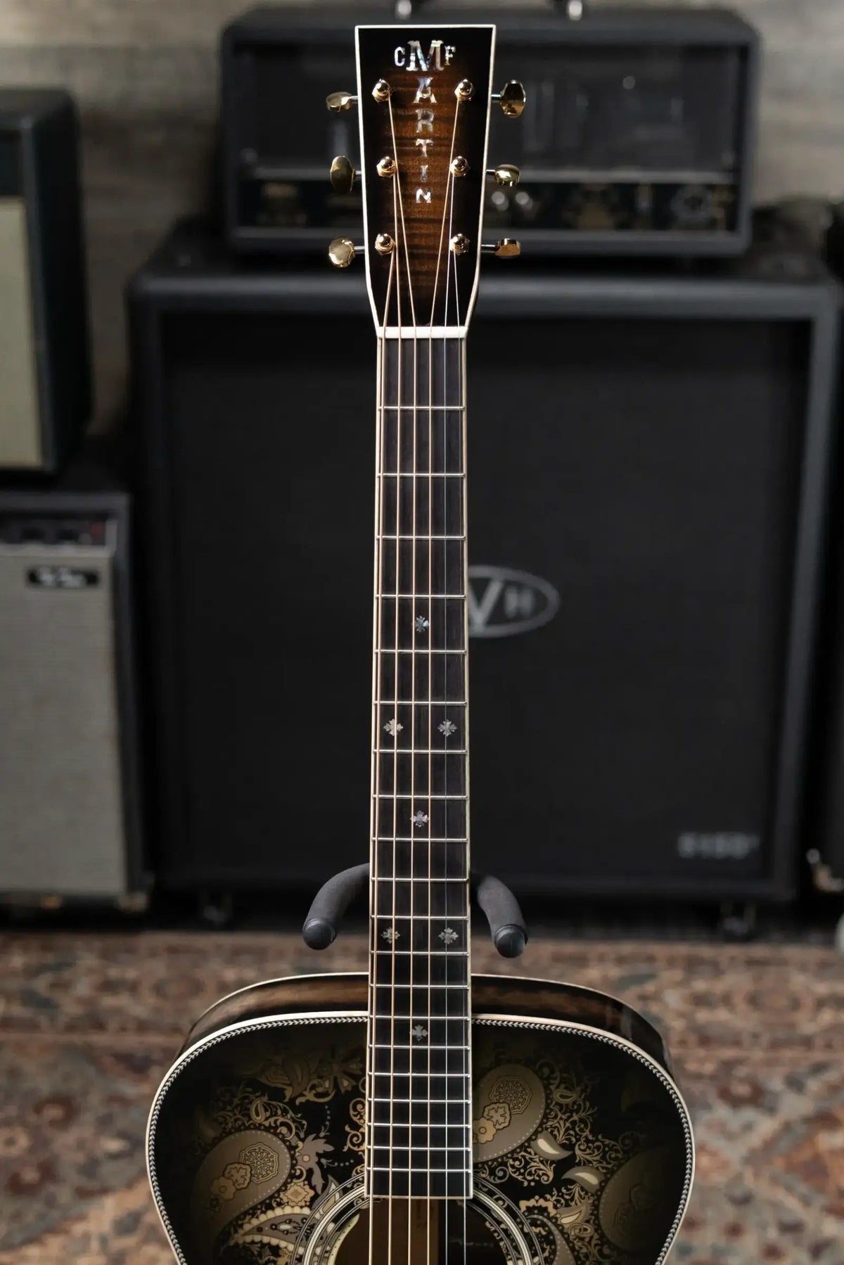 Martin Custom Shop M Acoustic/Electric Guitar - Paisley Ember Burst with Hardshell Case