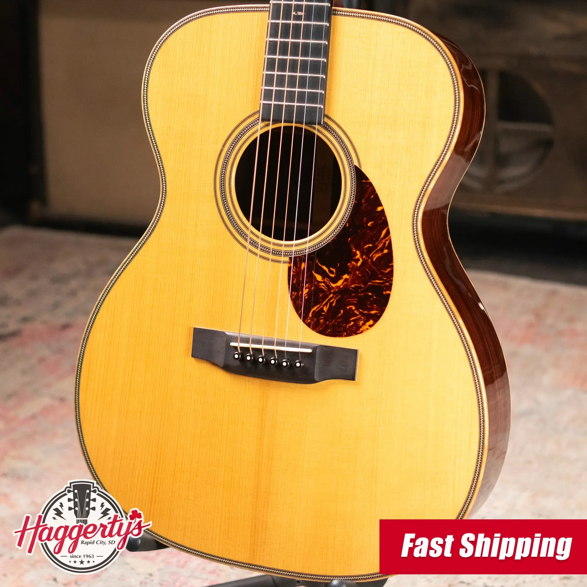 Martin Custom Shop OM-28 Acoustic/Electric Guitar - Adirondack/Cocobolo with Hardshell Case - Used