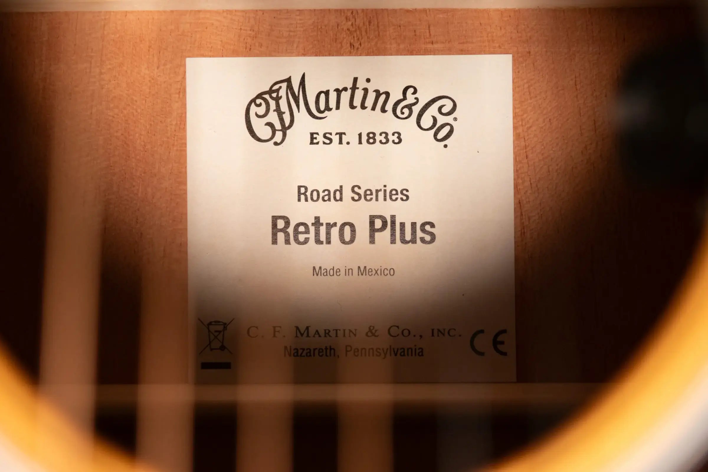 Martin DE Retro Plus Mahogany Acoustic/Electric Guitar with Gig Bag