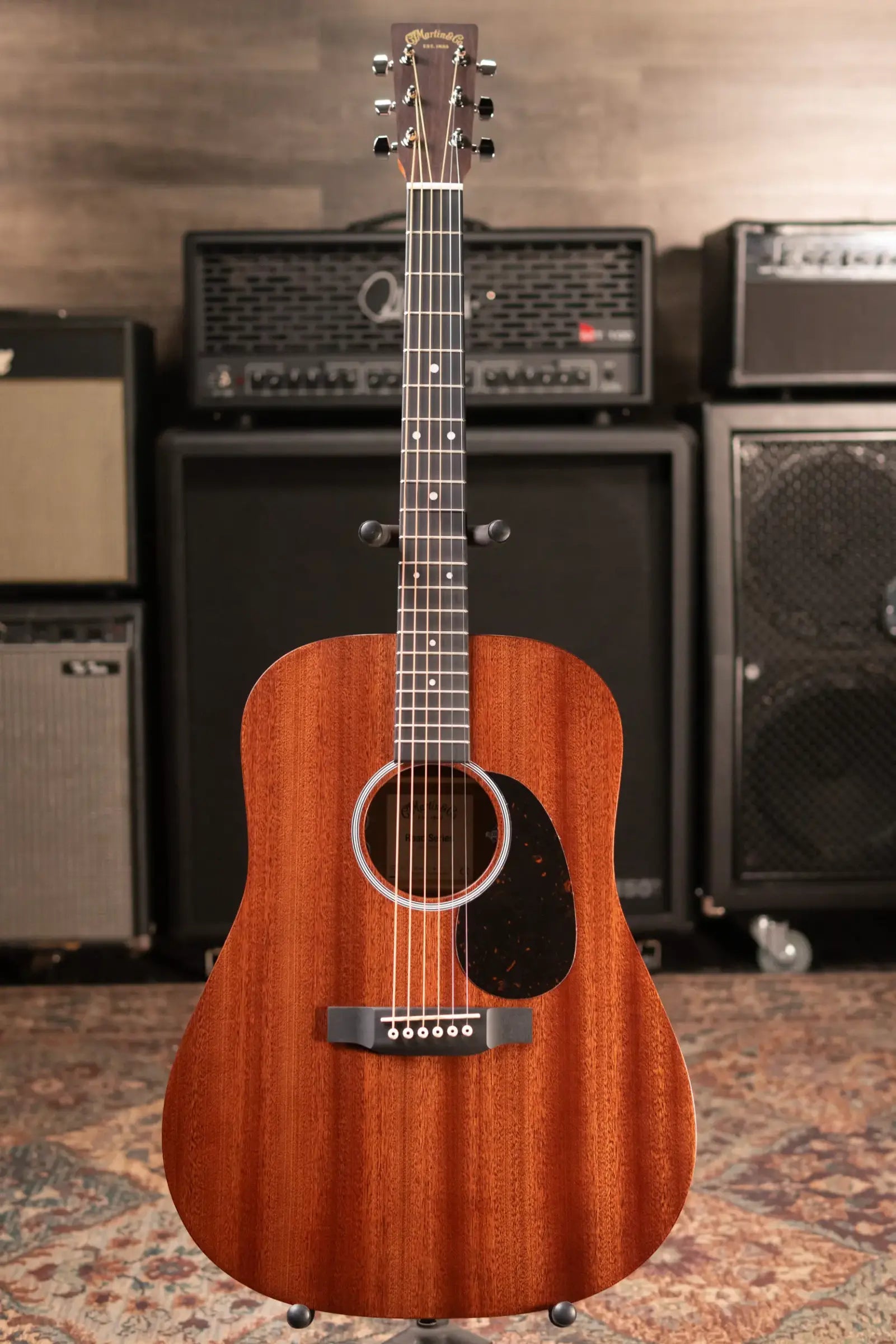 Martin D-10E Dreadnought Acoustic/Electric Guitar - Sapele Top with Gig Bag