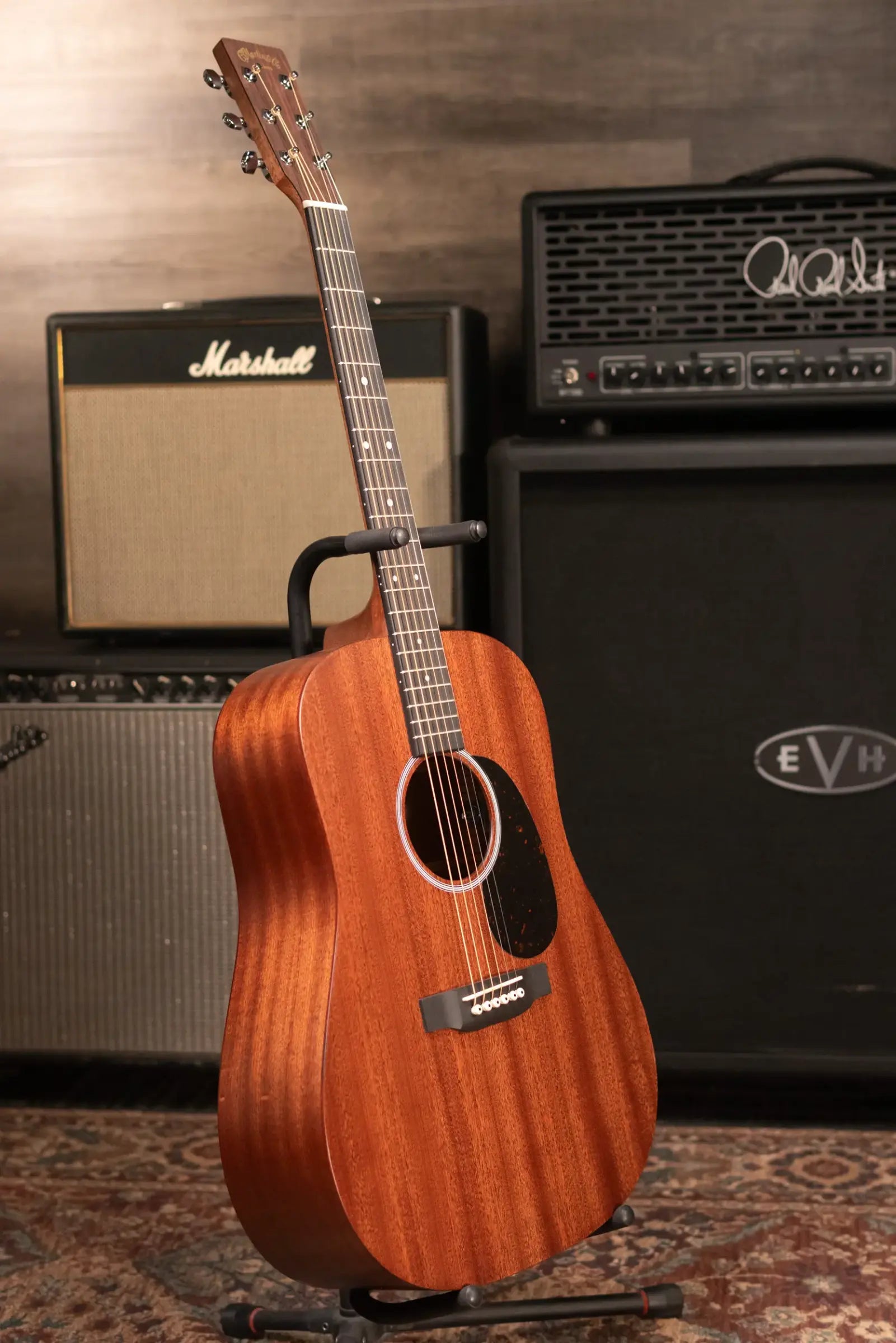 Martin D-10E Dreadnought Acoustic/Electric Guitar - Sapele Top with Gig Bag