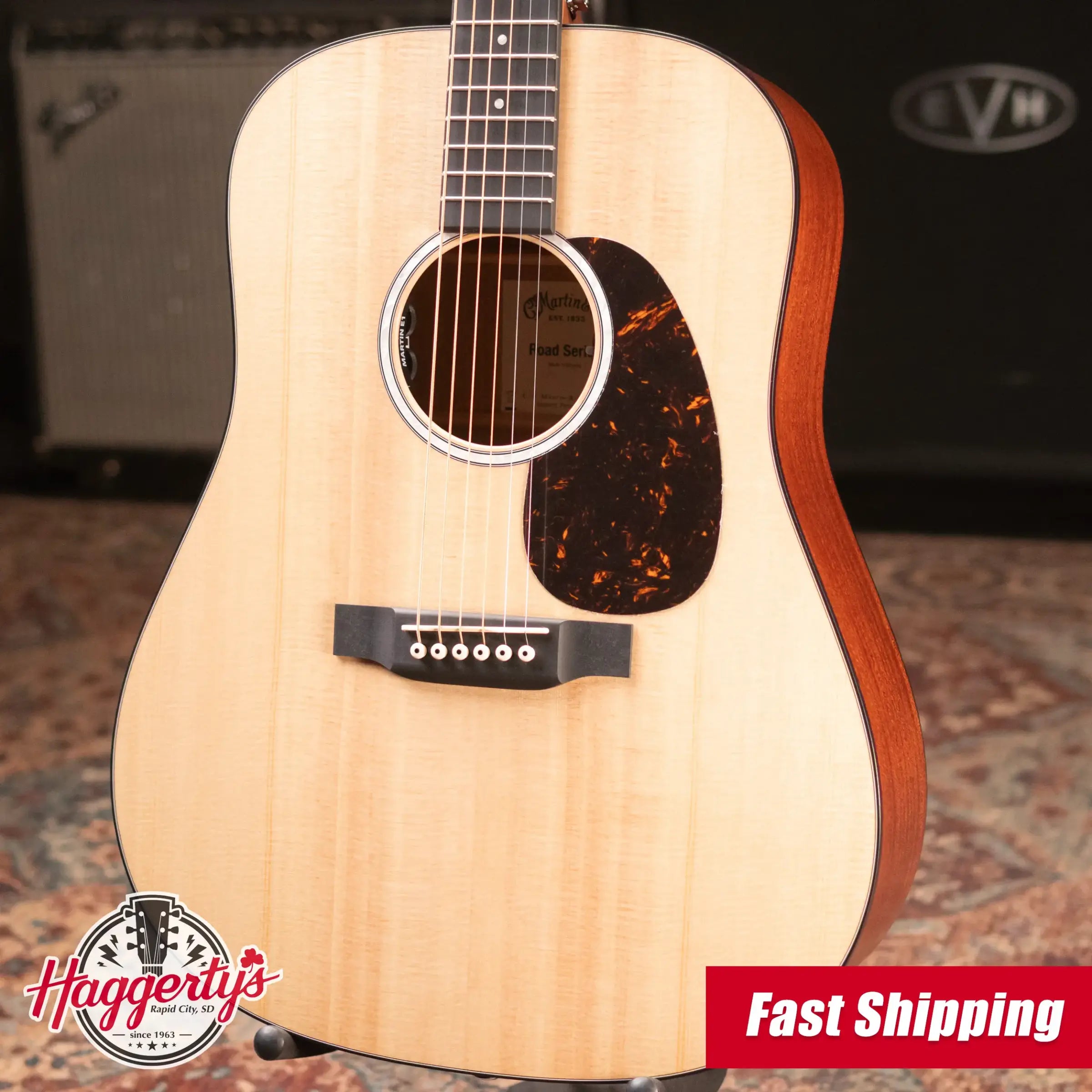 Martin D-10E Dreadnought Acoustic/Electric Guitar - Sitka Spruce/Sapele with Gig Bag