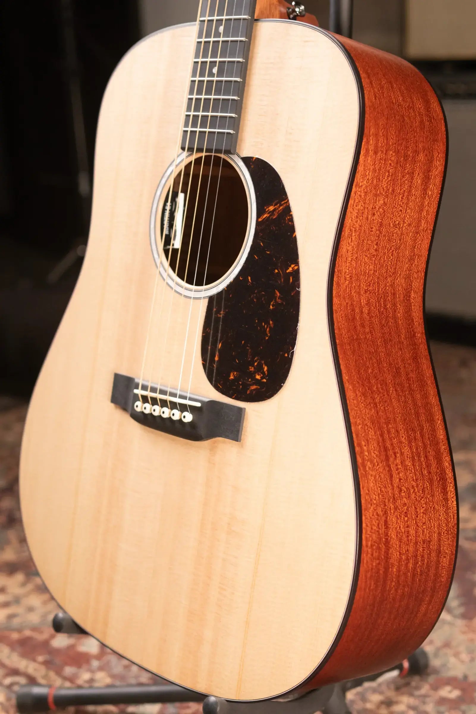 Martin D-10E Dreadnought Acoustic/Electric Guitar - Sitka Spruce/Sapele with Gig Bag