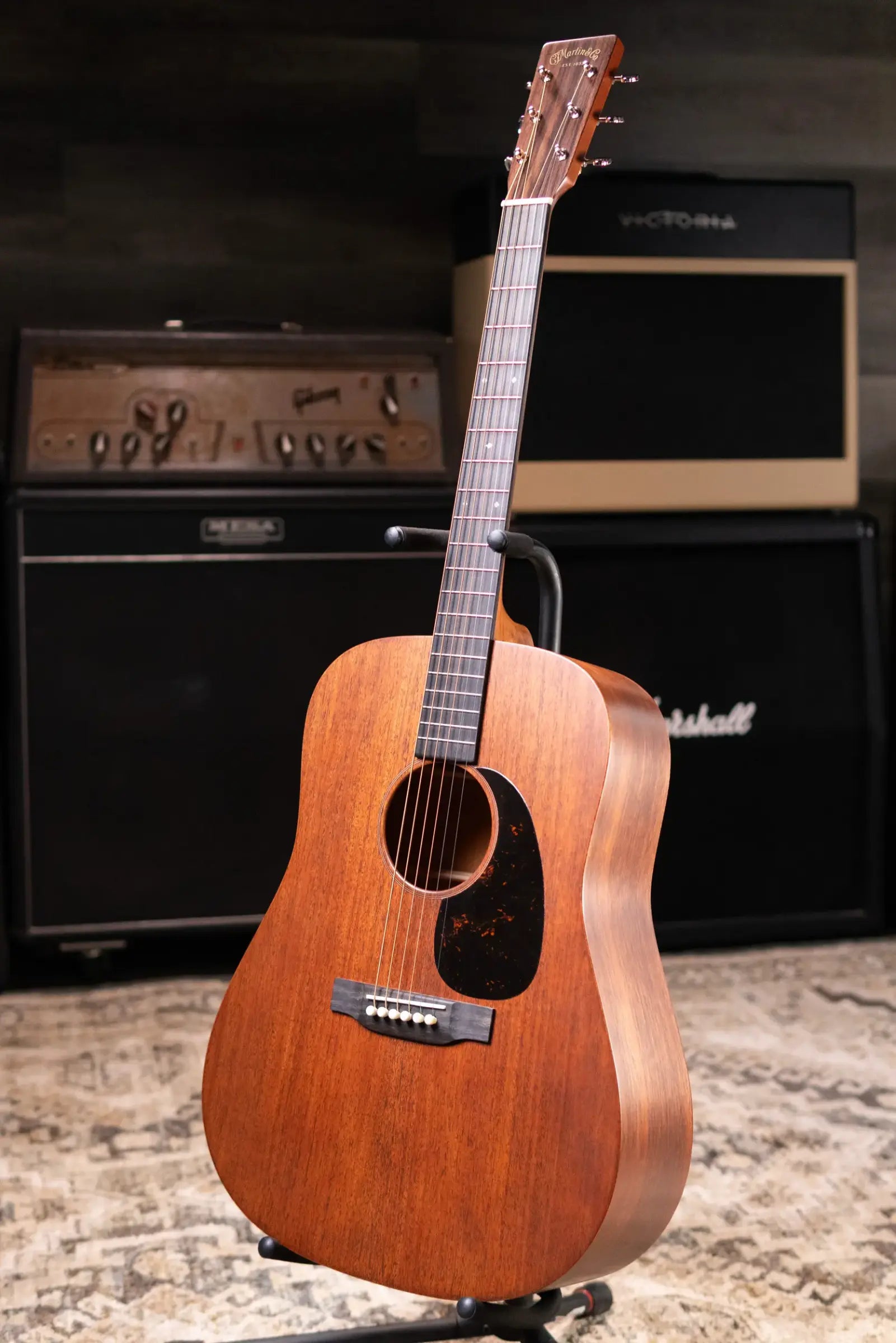 Martin D-17 Dreadnought Acoustic Guitar - Dark Mahogany with Hardshell Case
