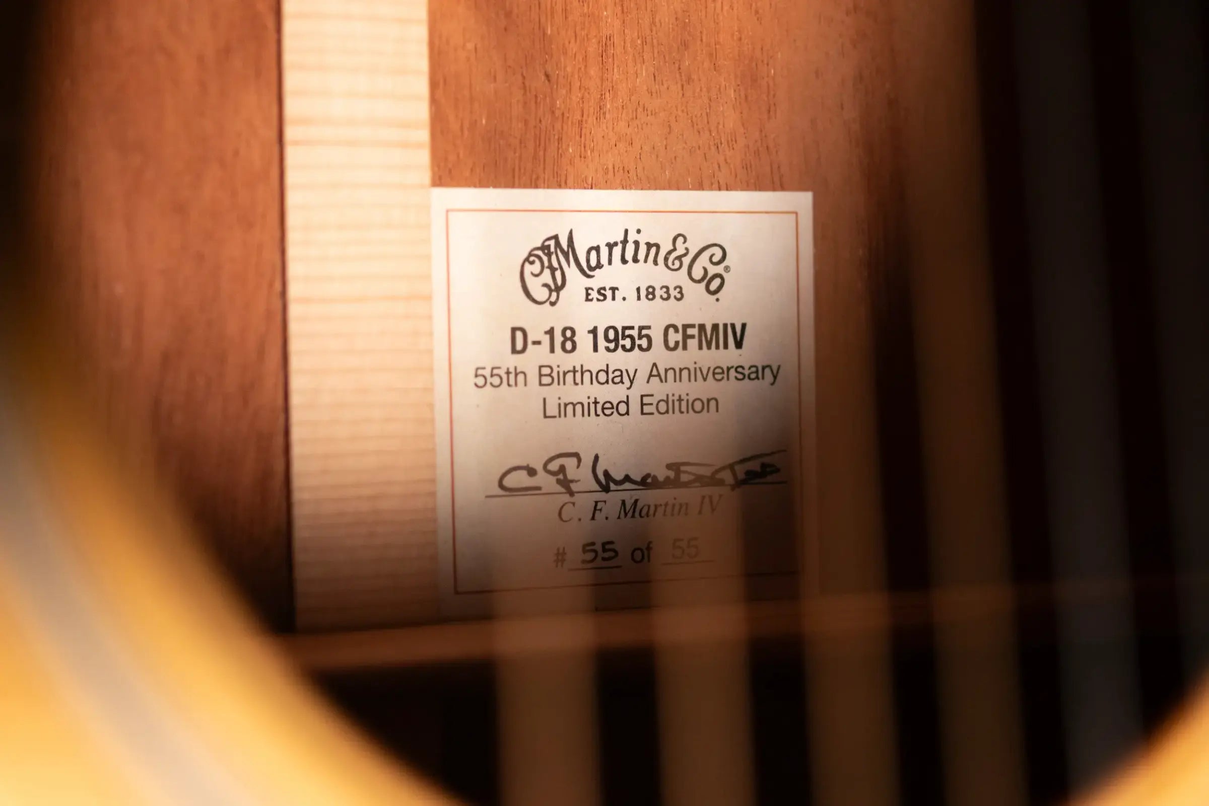 Martin D-18 1955 CFMIV 55th Birthday Anniversary Limited Edition Acoustic Guitar, 55 of 55 with Hardshell Case - Used