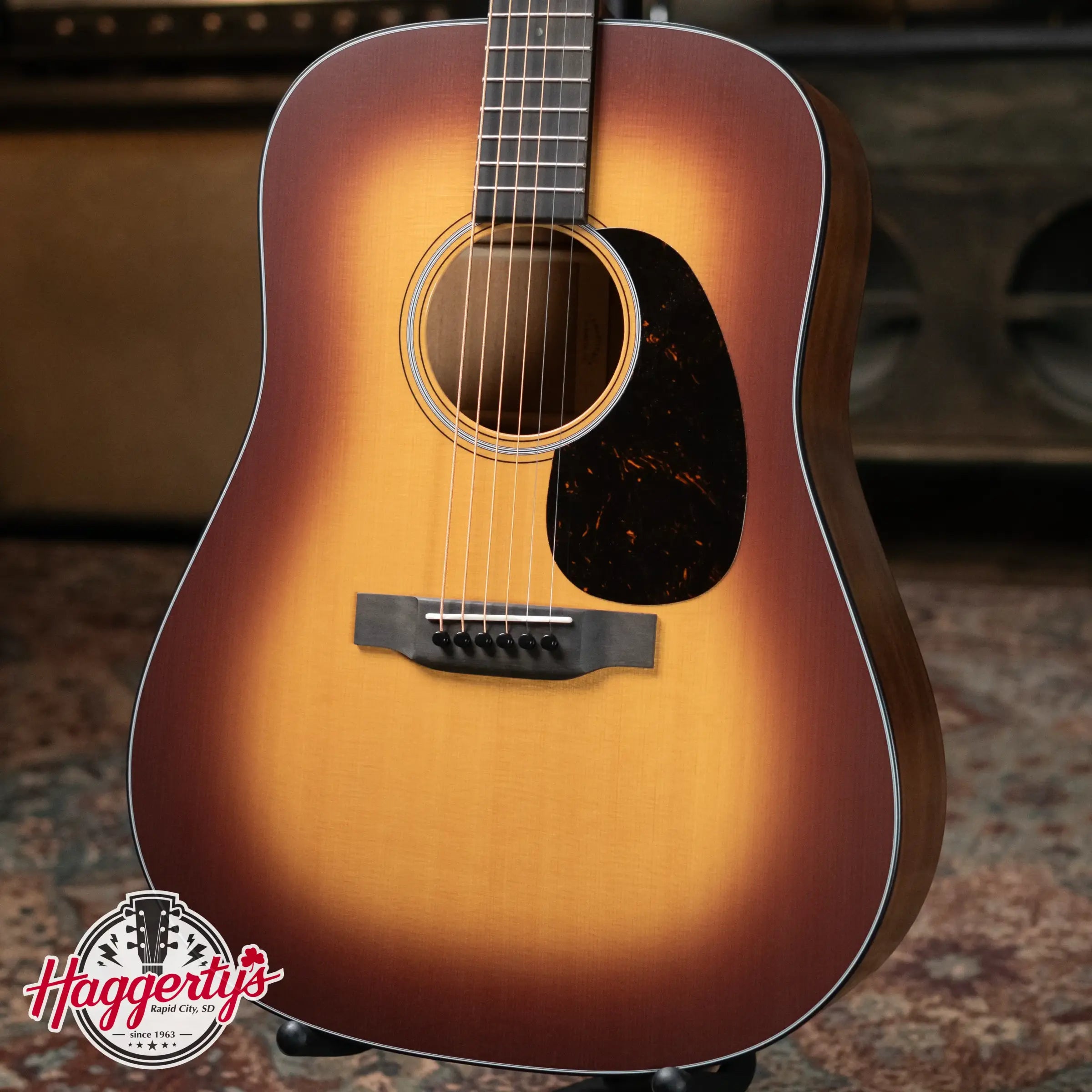 Martin D-18 Satin Amberburst Acoustic Guitar with Hardshell Case