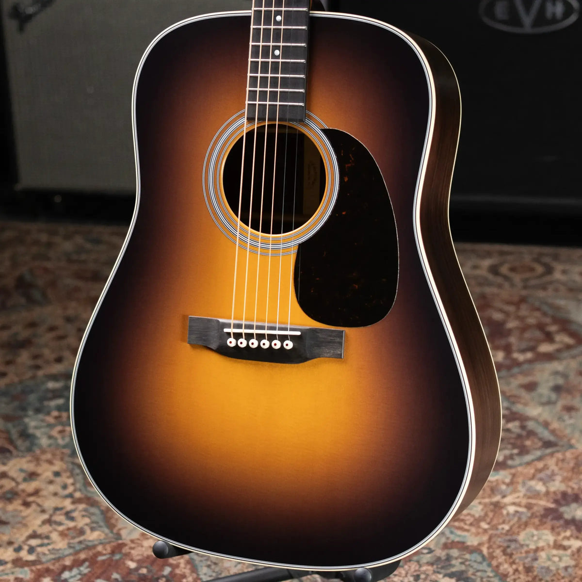 Martin D-28 Satin Dreadnought Acoustic Guitar - 1935 Sunburst with Hardshell Case