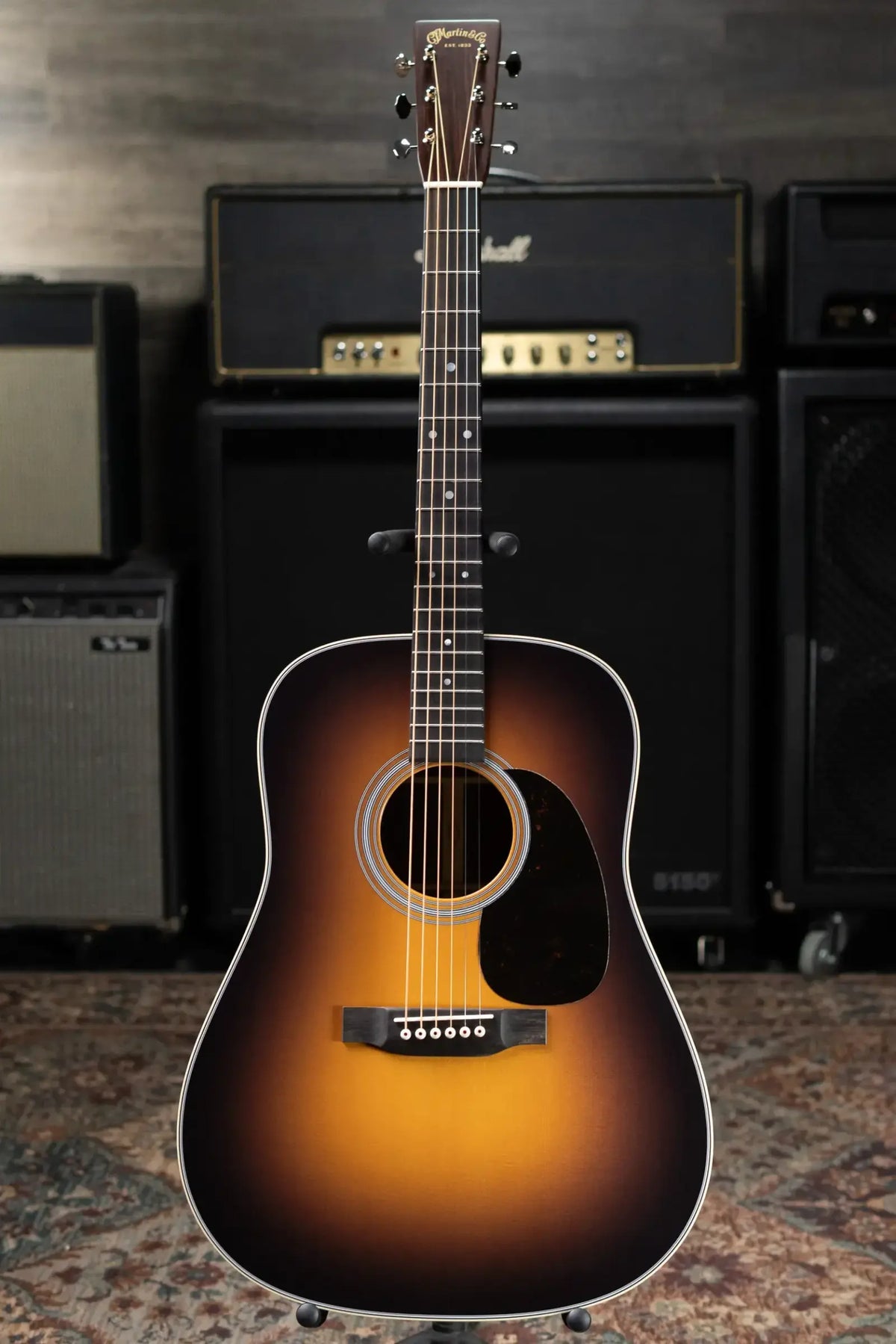 Martin D-28 Satin Dreadnought Acoustic Guitar - 1935 Sunburst with Hardshell Case