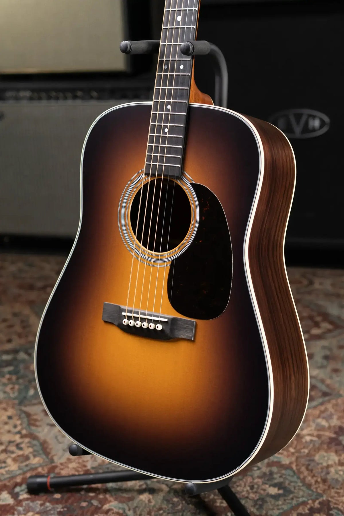 Martin D-28 Satin Dreadnought Acoustic Guitar - 1935 Sunburst with Hardshell Case