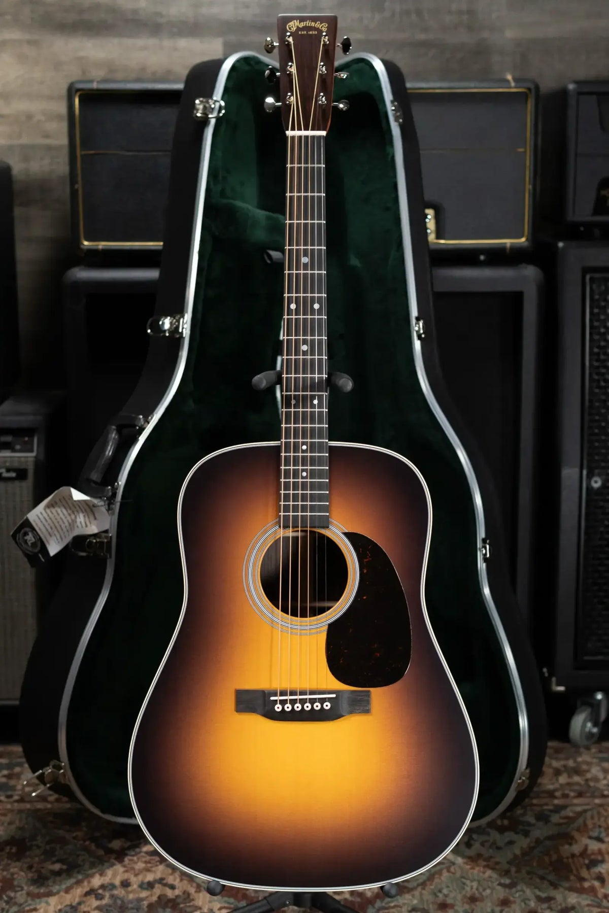 Martin D-28 Satin Dreadnought Acoustic Guitar - 1935 Sunburst with Hardshell Case