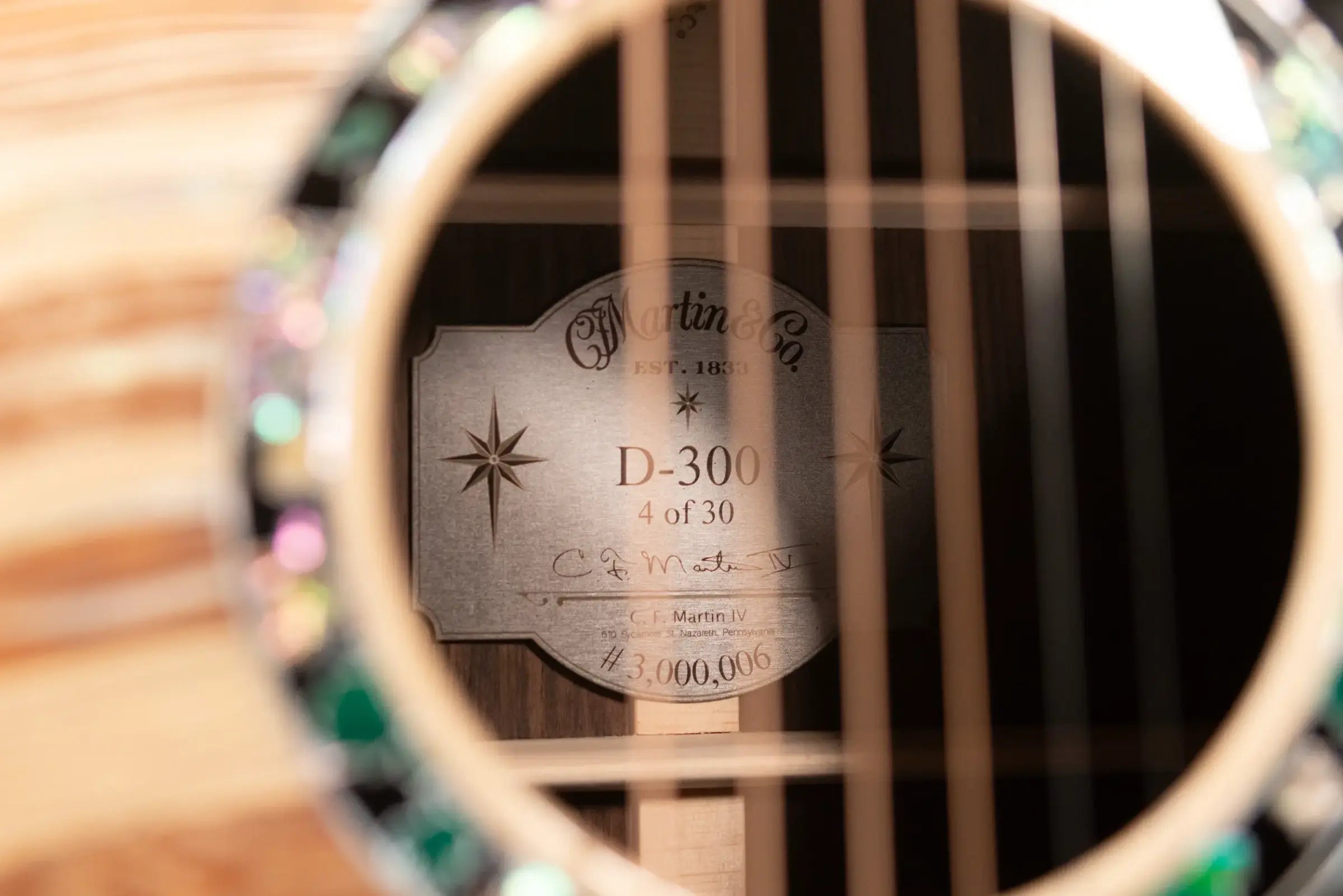 Martin D-300 Limited Edition 1 of 30 Acoustic Guitar - Natural with Hardshell Case