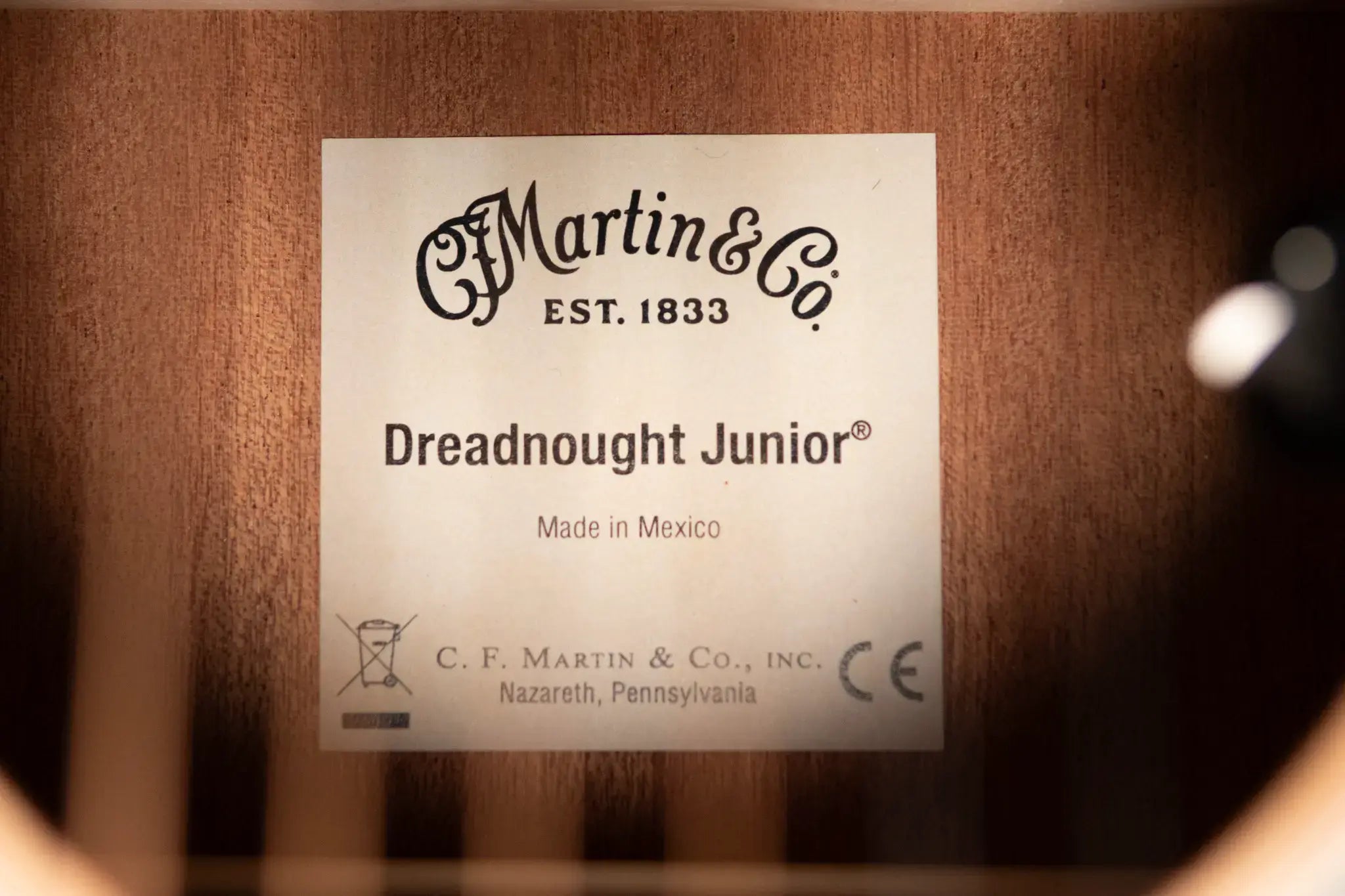 Martin D Jr-E Dreadnought Acoustic/Electric Guitar with Gig Bag