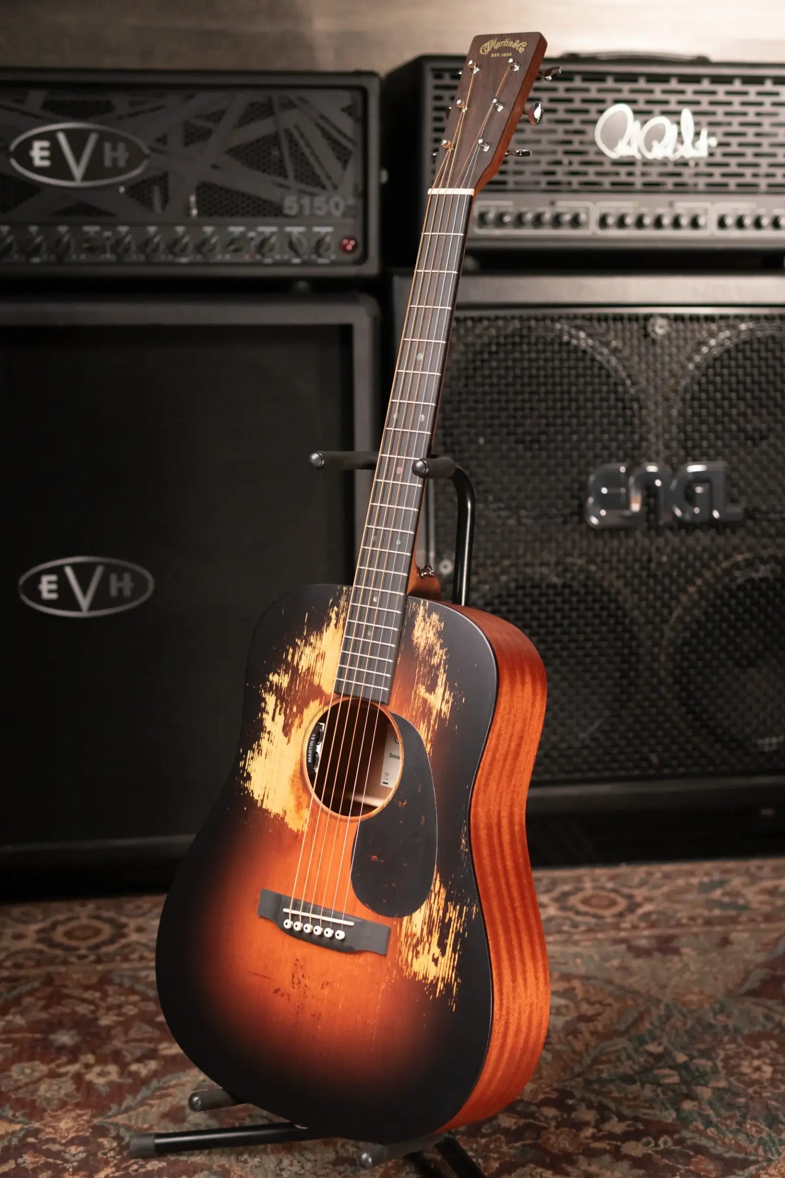 Martin D Jr-E StreetLegend Acoustic/Electric Guitar - Burst with Gig Bag