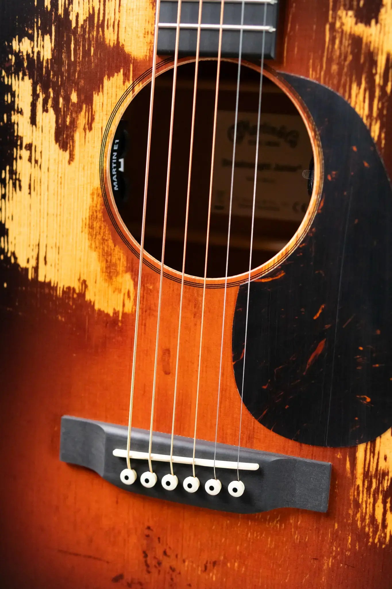 Martin D Jr-E StreetLegend Acoustic/Electric Guitar - Burst with Gig Bag
